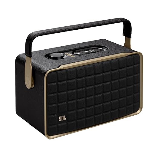 JBL Authentics 300, Portable Smart Home Wifi Speaker & Music Streaming,Upto 8Hrs Playtime, Voice Assist & Bluetooth Connectivity,Automatic Calibration,Compatible with Google Home & Alexa, Retro Design - Zapnet.in