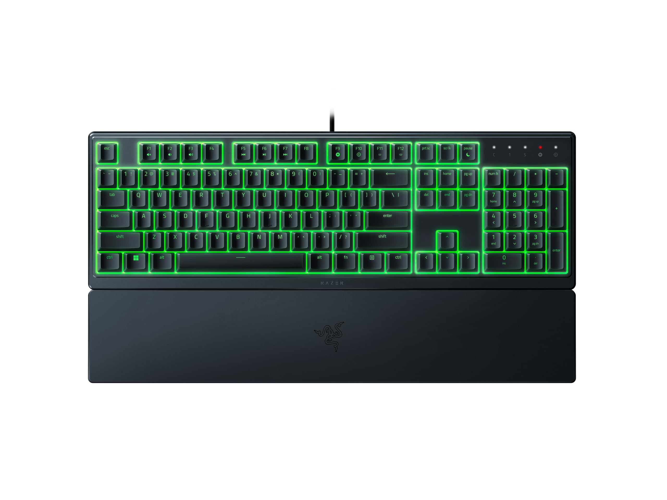 Razer Ornata V3 Gaming Keyboard: Low-Profile Keys - Mecha-Membrane Switches - 10-Zone RGB Lighting - Spill-Resistant - Magnetic Wrist Wrest - Classic Black - Rz03-04460100-R3M1, Wired