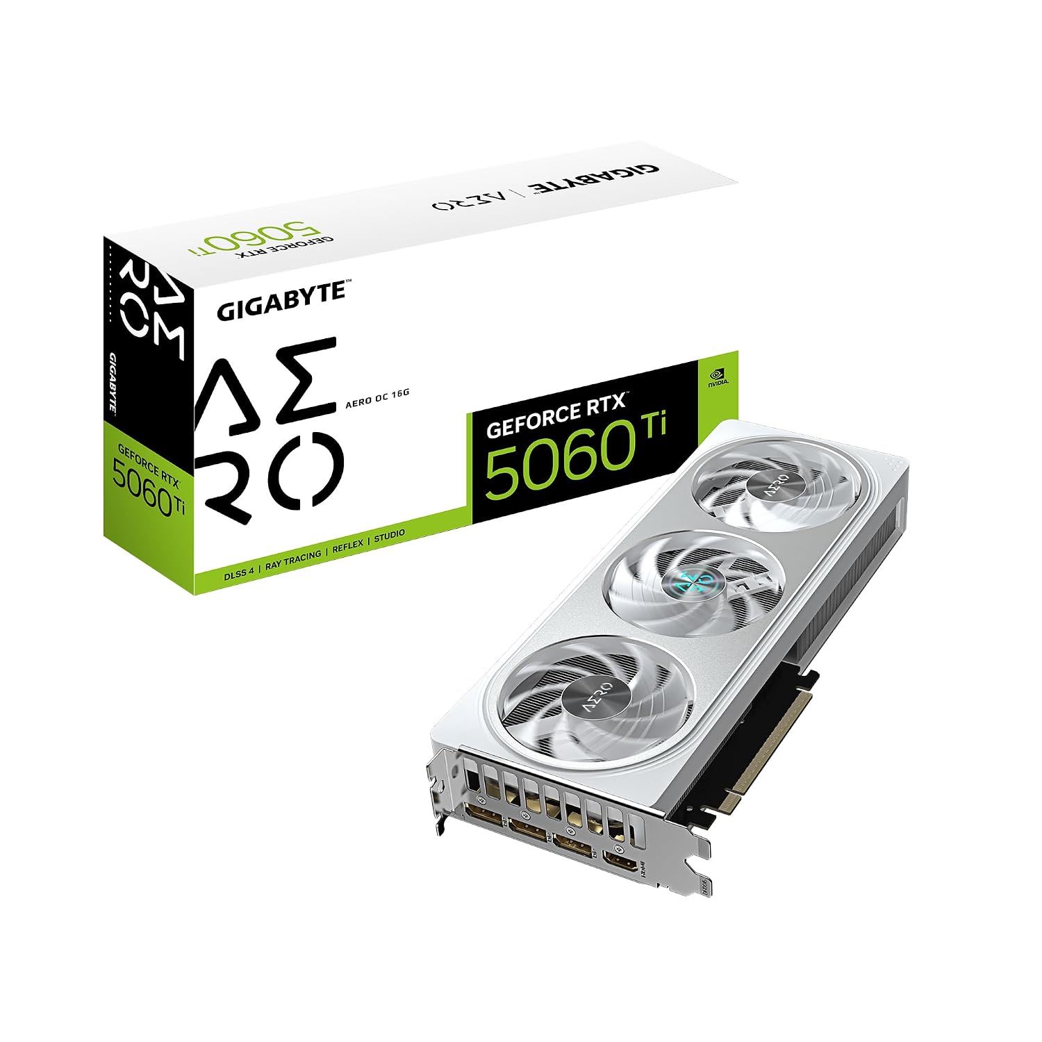 GIGABYTE GeForce RTX 5060 Ti AERO OC 16G Graphics Card, 16GB 128-bit GDDR7, PCIe 5.0, WINDFORCE Cooling System, GV-N506TAERO OC-16GD Video Card
