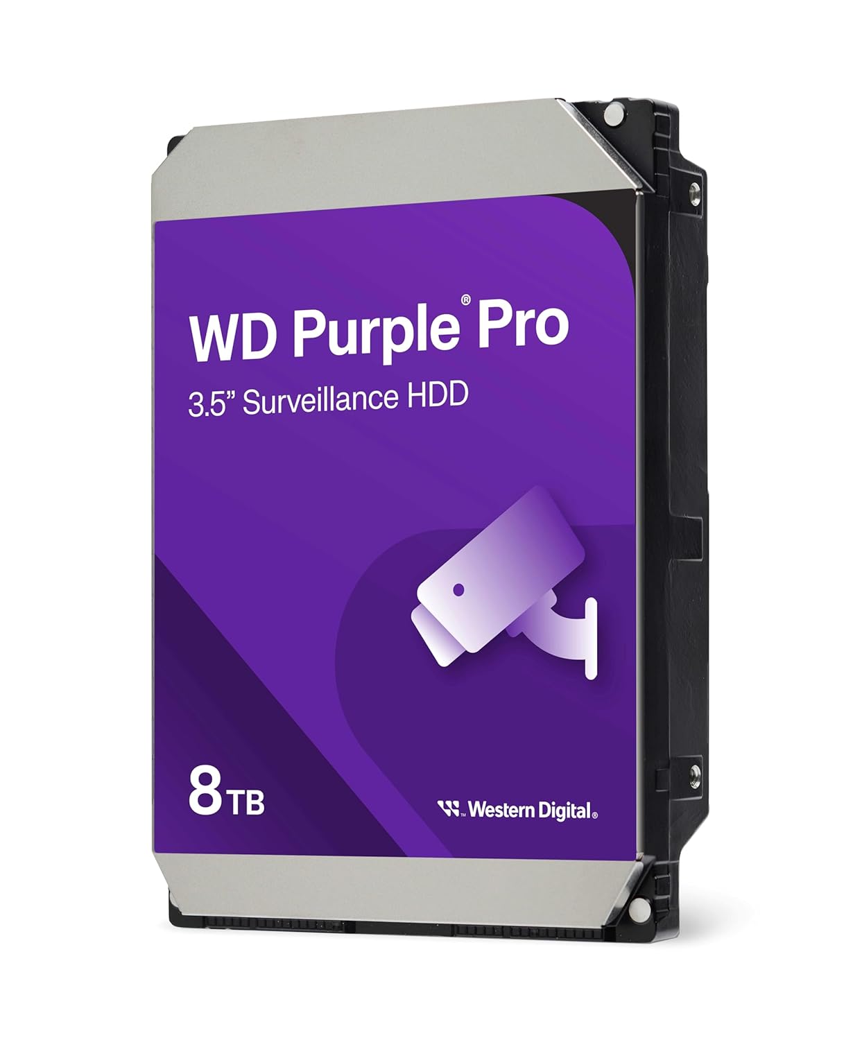Western Digital 8TB WD Purple Pro Surveillance Internal Hard Drive HDD - SATA 6 Gb/s, 256 MB Cache, 3.5" - WD8002PURP