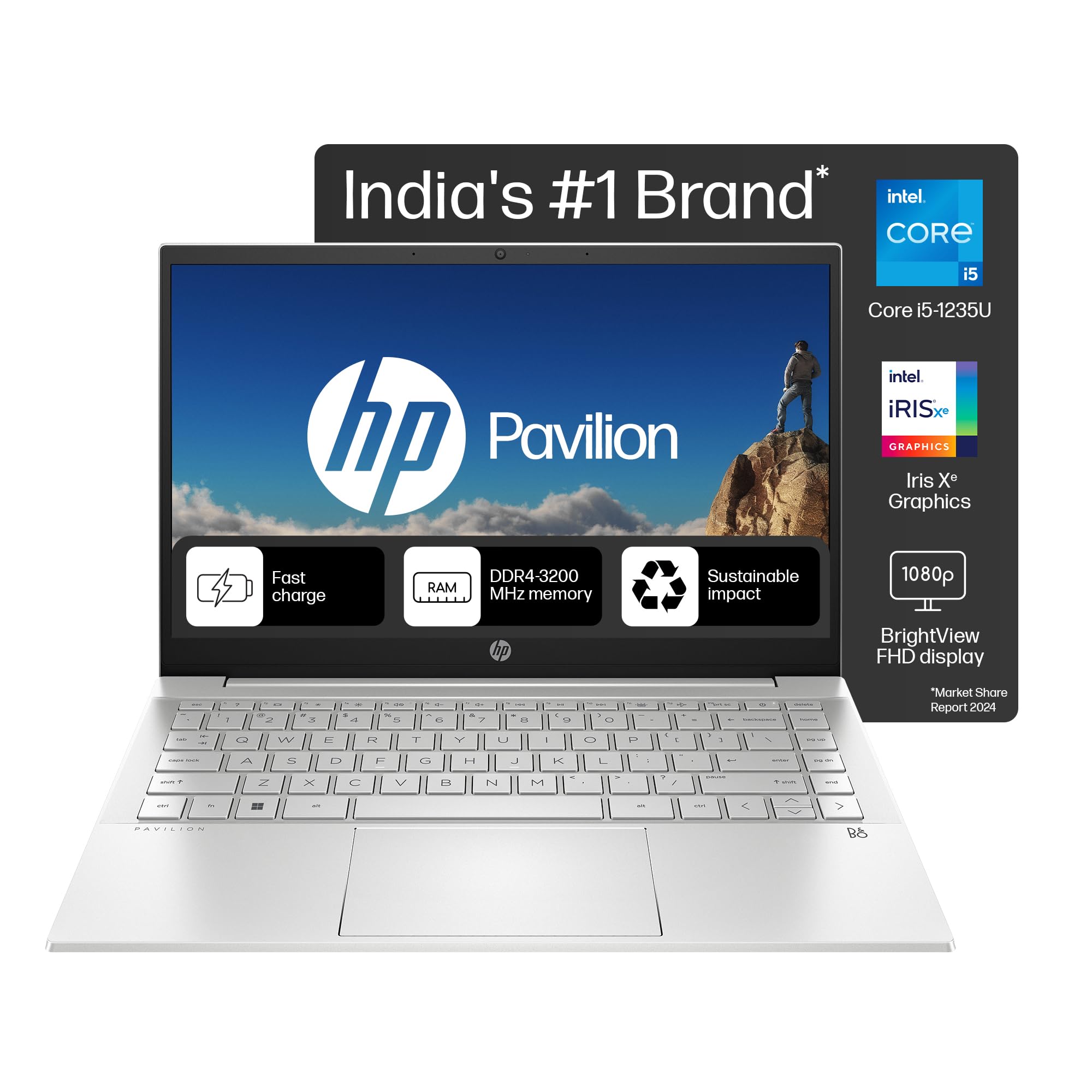 HP Pavilion Plus, 13th Gen Intel Core i7-13700H, 16GB LPDDR5x, 1TB SSD, (Win11, Office21, Silver, 1.9kg) BrightView, 16inch(40.6cm) WQXGA Laptop,6GB NVIDIA RTX 3050, 5MP IR camera, Backlit KB,ab0456TX