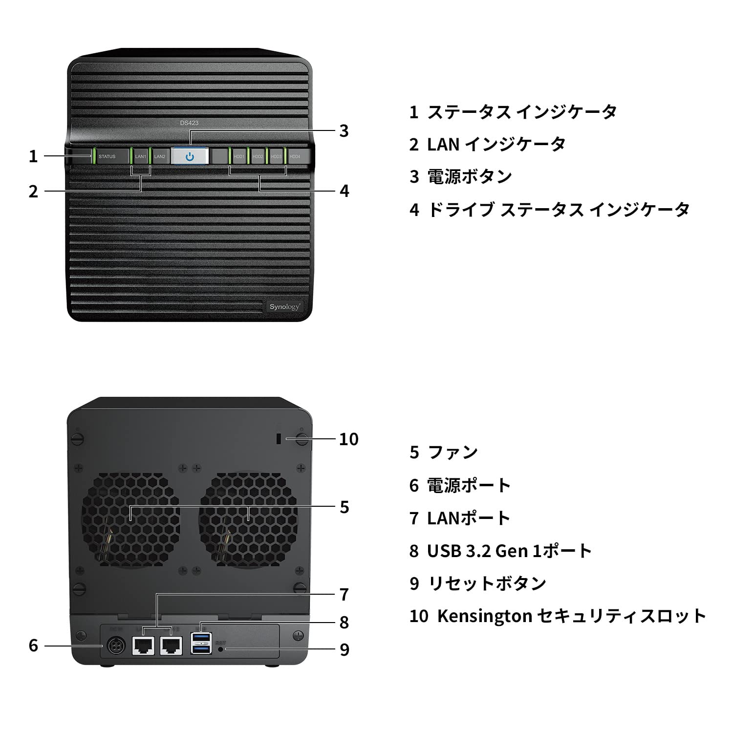 Synology DiskStation DS423 Network Attached Storage Drive (Black)