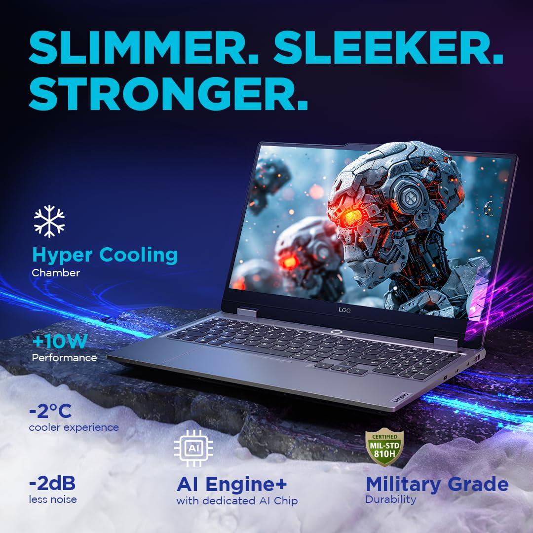 Lenovo LOQ 2024 Intel Core i5-12450HX 15.6" (39.6cm) 144Hz 300Nits FHD IPS Gaming Laptop (12GB/512GB SSD/Win 11/Intel Arc A530M 4GB/100% sRGB/1Yr ADP Free/Grey/2.4Kg), 83FQ0040IN