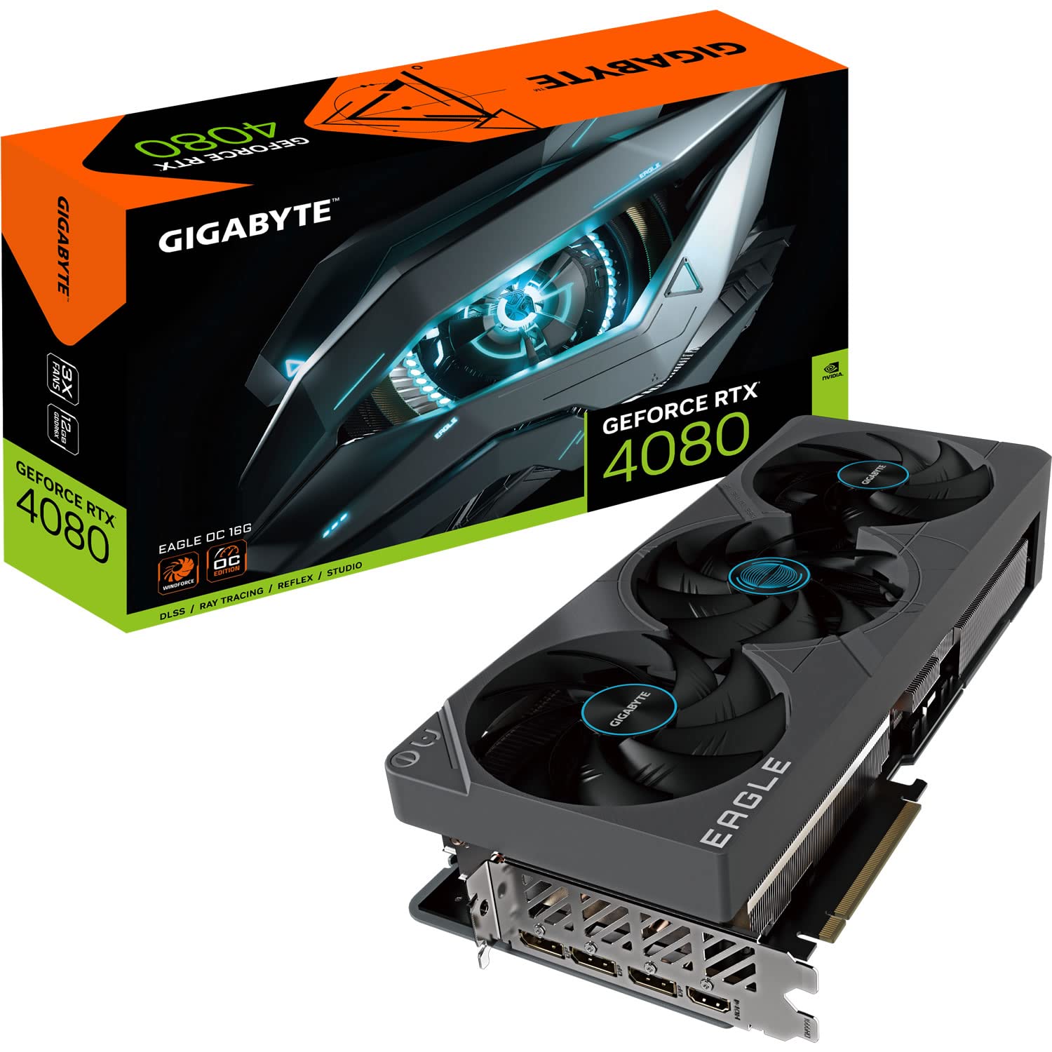 GIGABYTE Geforce RTX 4080 16Gb Eagle Oc Graphics Card,pci_e_x16,gddr6x