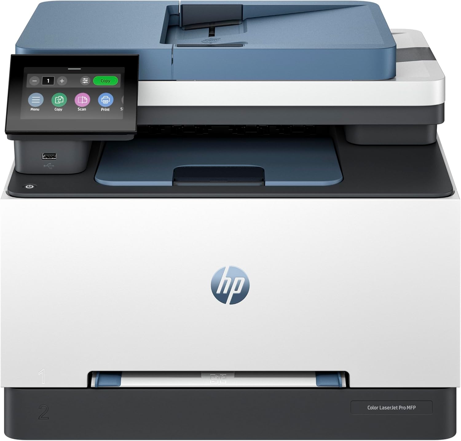 HP Color LaserJet Pro MFP 3303sdw - Print, Copy, Scan; Wireless, Two-sided printing, 250-sheet input tray; Print speed up to 25 ppm (black) and 25 ppm (color) - Blue [499M6A]