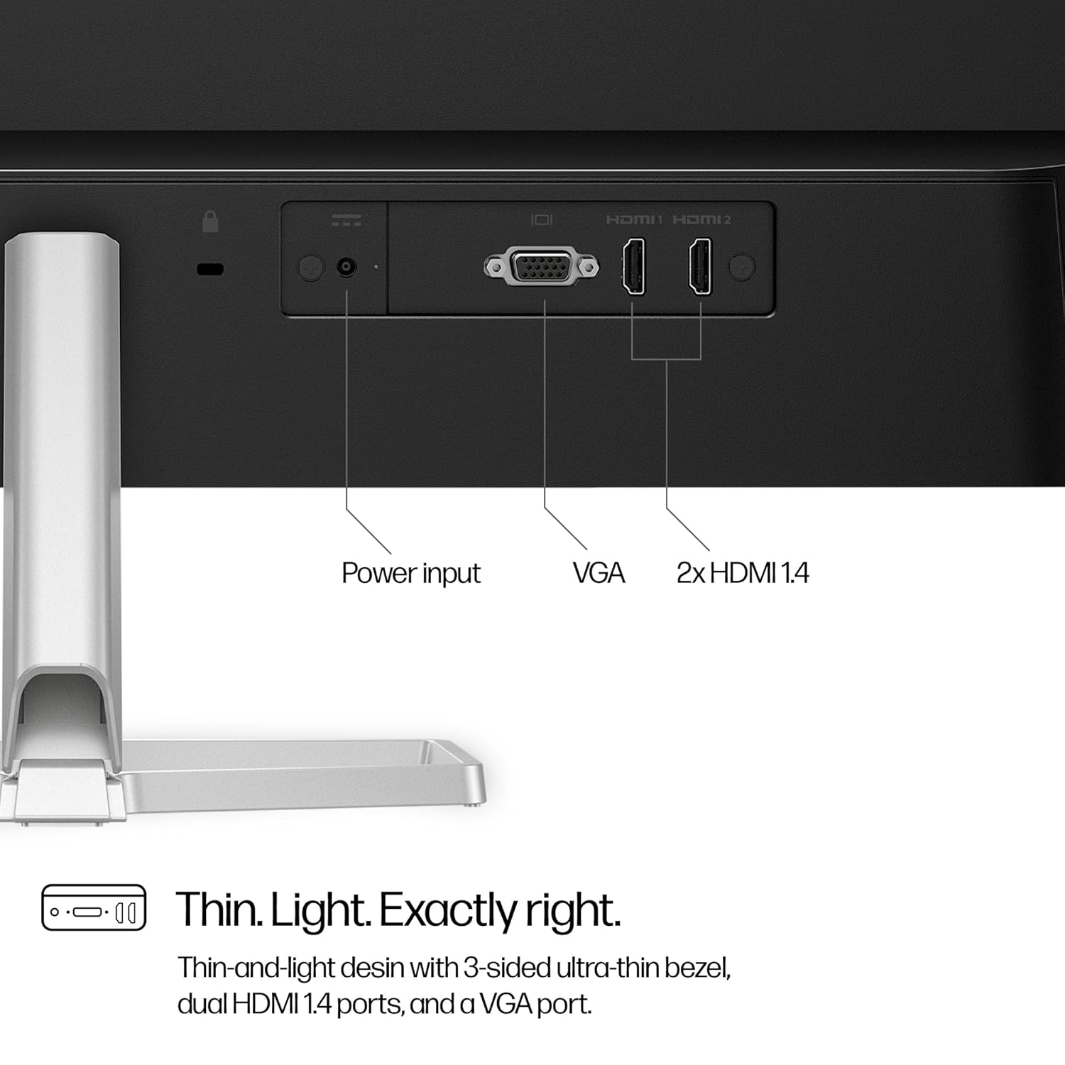 HP Series 5 27 inch FHD White Monitor - 527sw,27inch(68.6 cm),FHD(1920 x 1080),300 nits,Integrated Speakers, Eye Ease,Anti-Glare,3.2kg