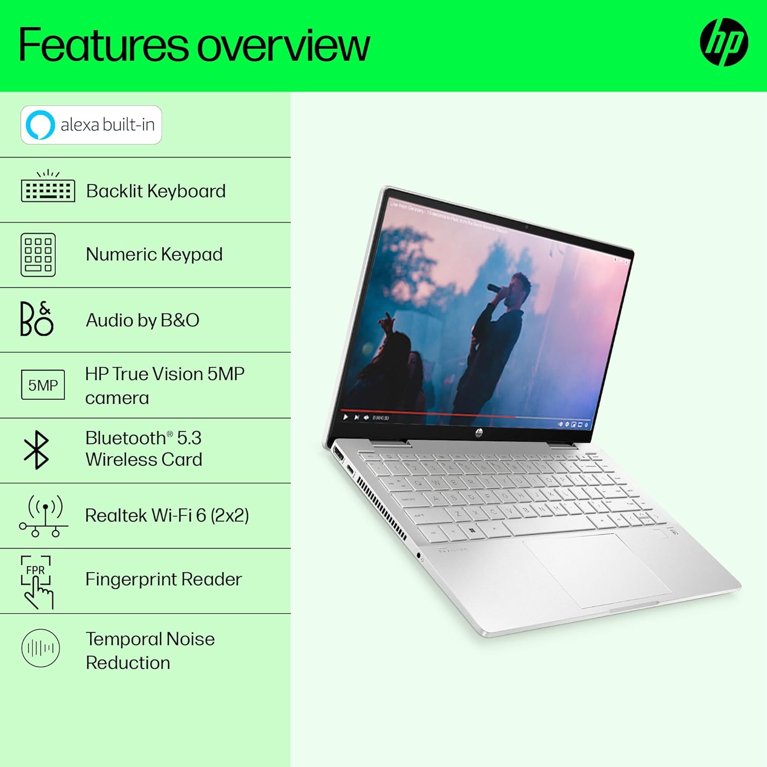 HP Pavilion x360 2-in-1 Laptop Intel® Core i7-1355U / 35.6 cm (14 inch) FHD,multitouch-Enabled, IPS,5 MP Camera,(16GB /512 GB/Intel® Iris® Xᵉ Graphics/Win 11/B&O/Backlit Keyboard/MSO),14-ek1021TU