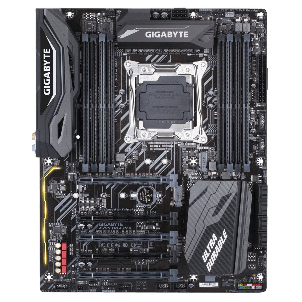GIGABYTE X299 UD4 Pro Ultra Durable Motherboard with RGB Fusion, Digital LED Strip Support, Dual M.2, 120dB SNR ALC1220.