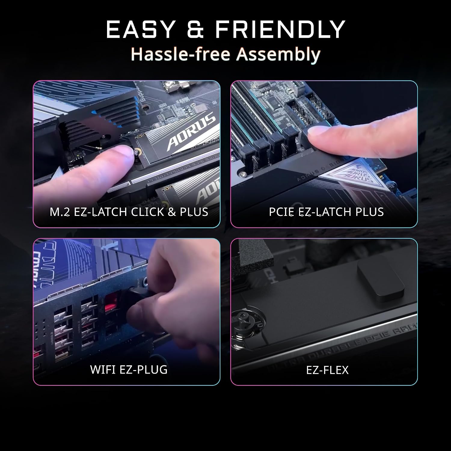 GIGABYTE B850 AORUS Stealth AM5 Socket DDR5 ATX Gaming Motherboard PCIe 5.0 Wi-Fi 7 5GbE LAN 4× M.2 Gen5/Gen4 X3D Turbo DDR5-8200(OC) Ultimate DIY Features