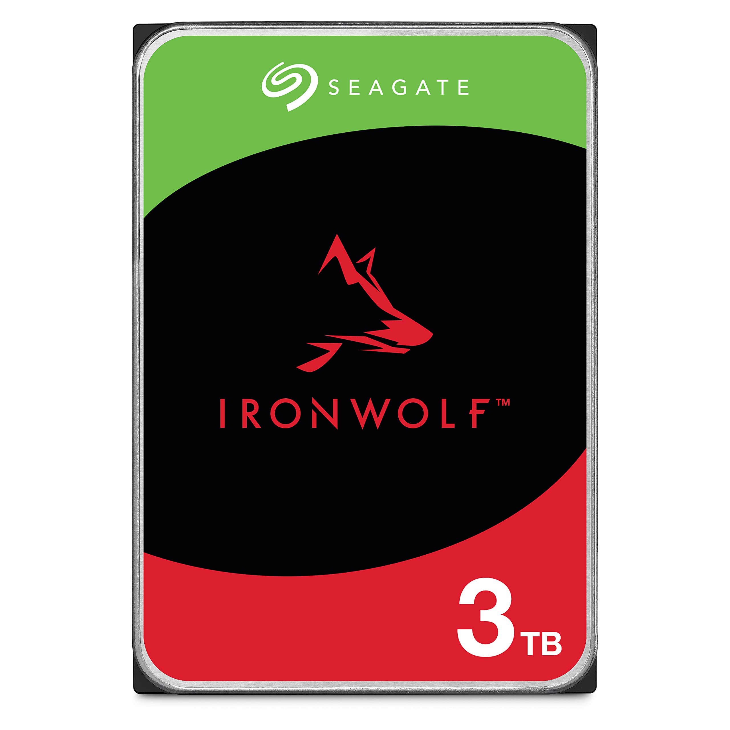 Seagate IronWolf 10TB NAS Internal Hard Drive HDD – CMR 3.5 Inch SATA 6Gb/s 7200 RPM 256MB Cache for RAID Network Attached Storage with 3-Years Data Recovery Services (ST10000VN000)