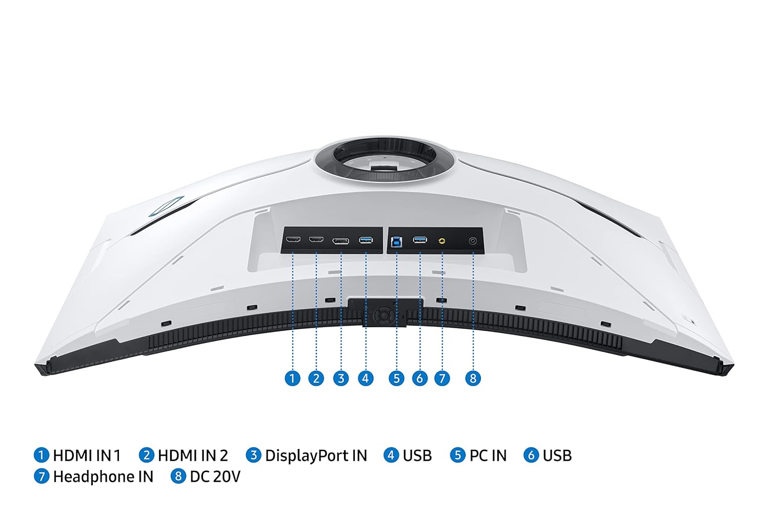 Samsung 32-Inch(80cm) 4K UHD Odyssey Neo G8 Gaming, 240 Hz, 1ms Curved Monitor, 3840 x 2160 Pixels, Mini-LED, Height Adjustable Stand, Matte Display, HDR2000 (LS32BG850NWXXL, Black)
