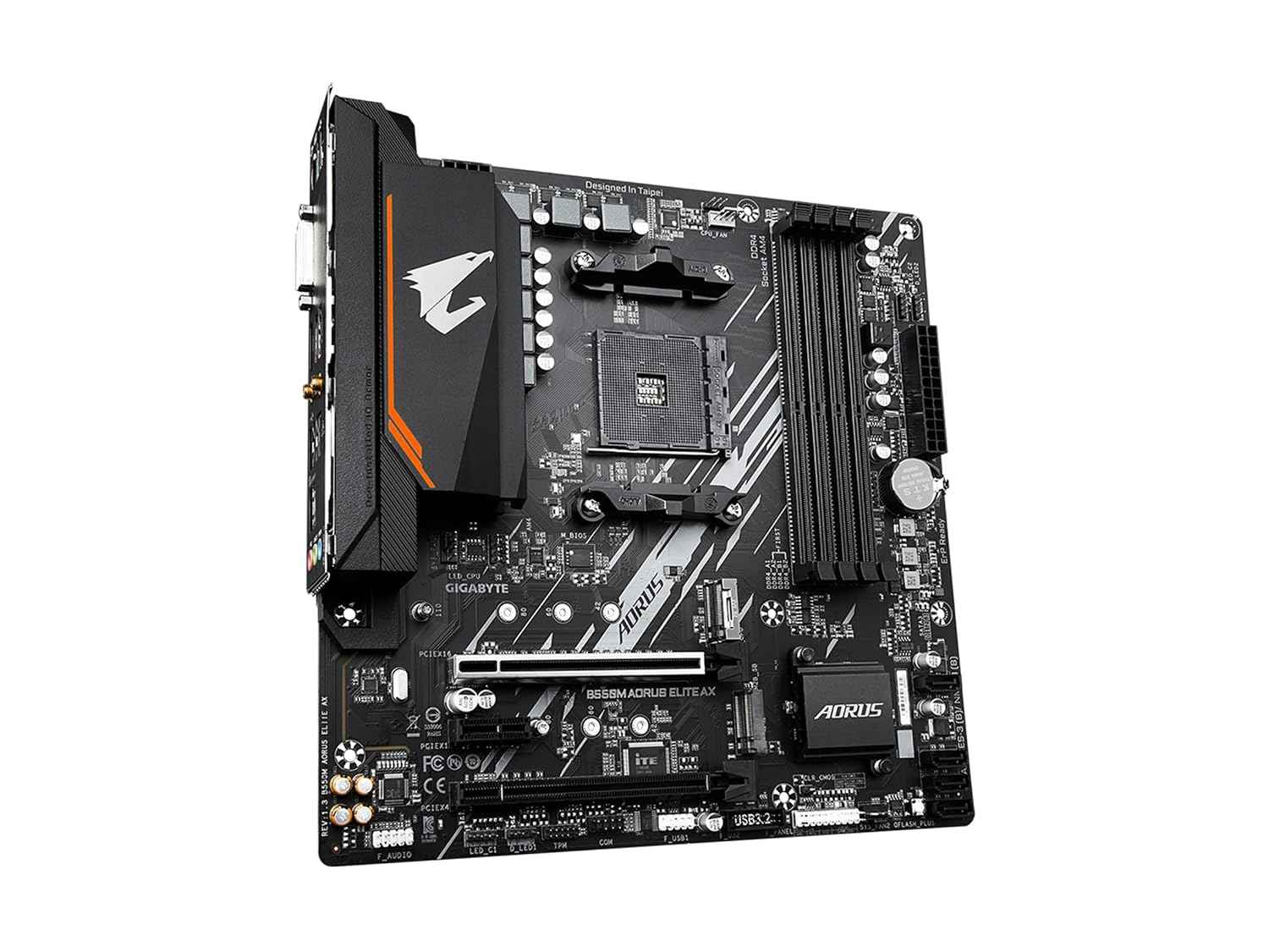 GIGABYTE B550M Aorus Elite Ax (Am4/ AMD/ B550/ Micro ATX/Single M.2/ Sata 6Gb/S/USB 3.2 Gen 1/ Realtek Gbe LAN/Pcie 4.0/ DDR4 Motherboard)