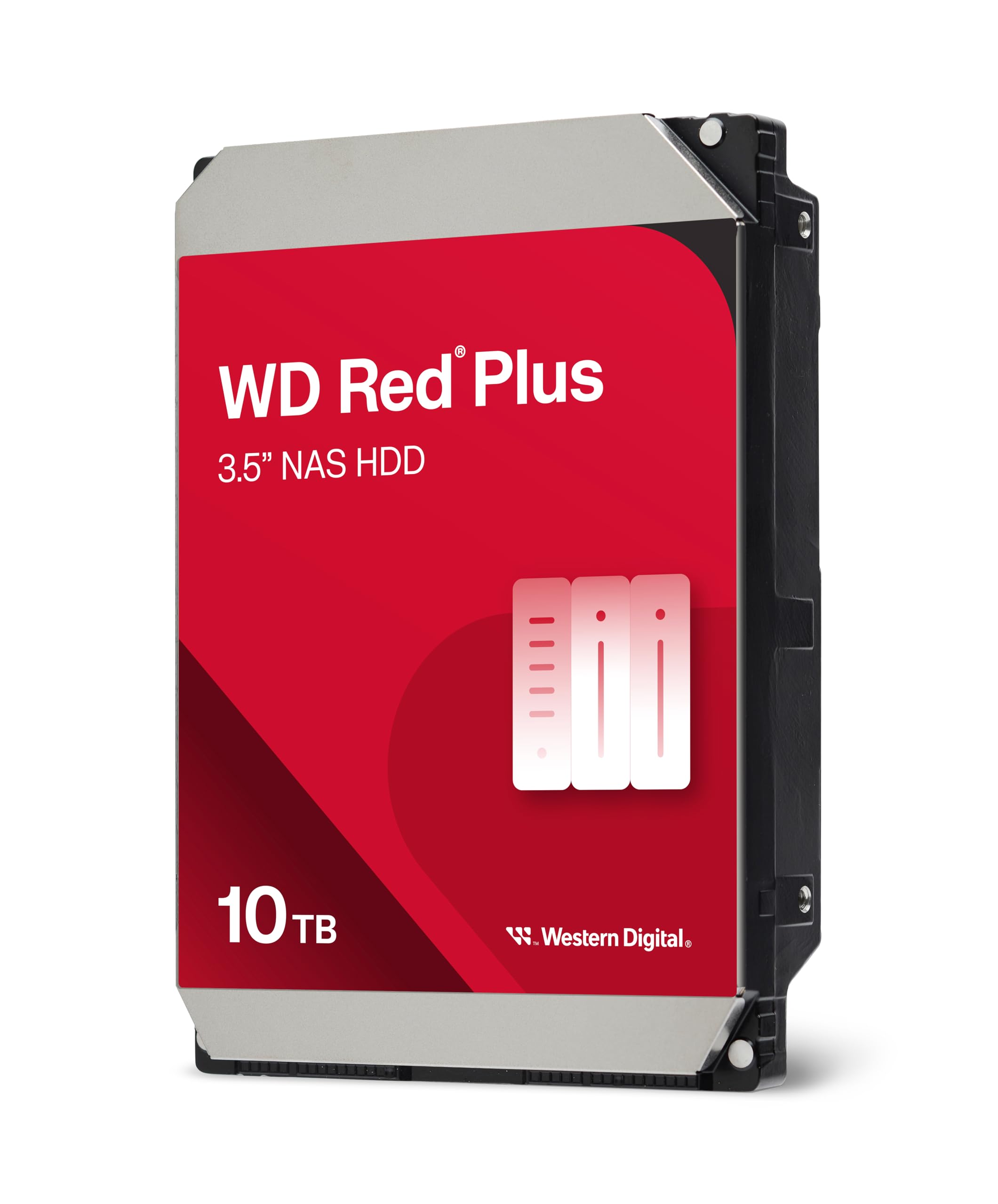Western Digital 2TB WD Red Plus NAS Internal Hard Drive HDD - 5400 RPM, SATA 6 Gb/s, CMR, 64 MB Cache, 3.5" -WD20EFPX