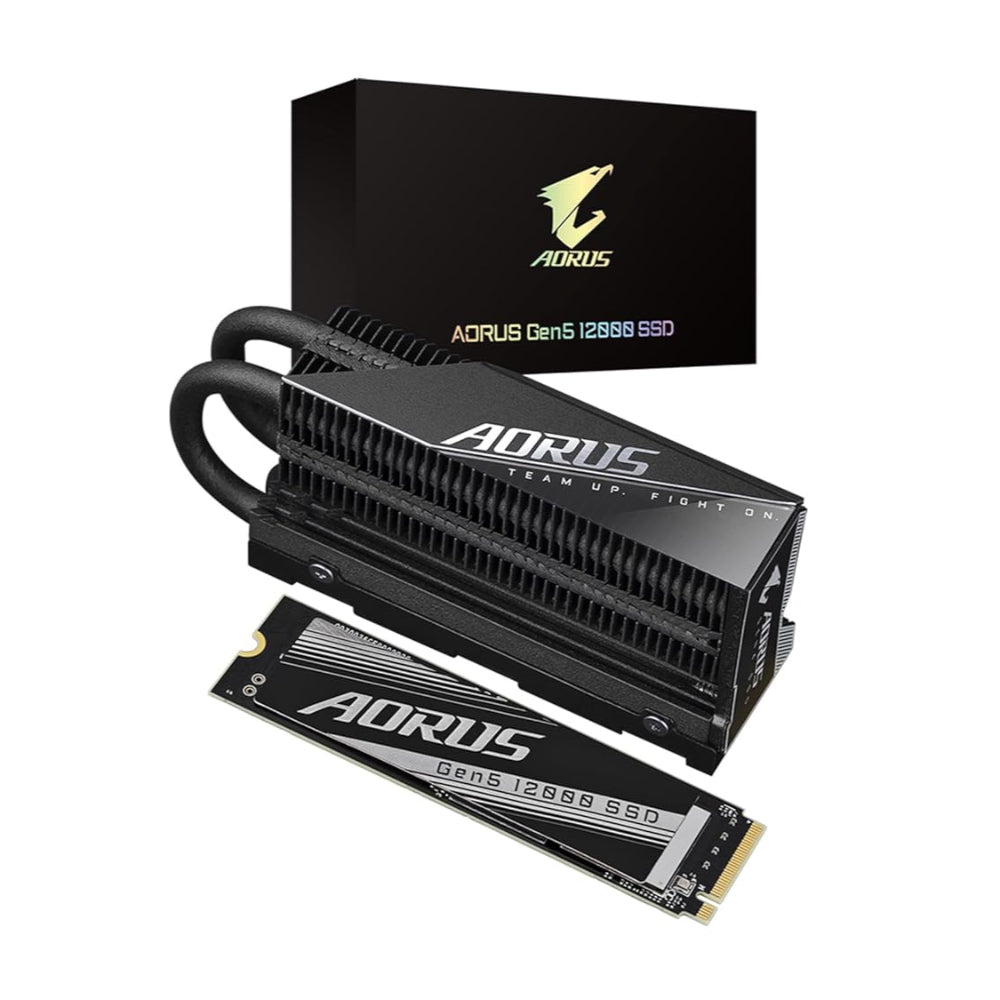 GIGABYTE AORUS Gen5 12000 SSD 1TB PCIe 5.0 NVMe M.2 Internal Solid State Hard Drive with Read Speed Up to 11700MB/s, Write Speed Up to 9500MB/s, AG512K1TB