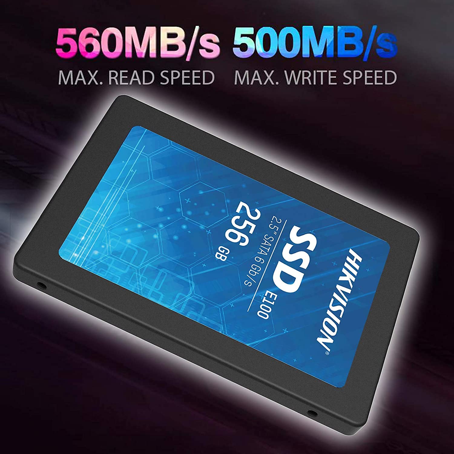 HIKVISION E100 256GB 2.5-Inch Internal SSD, SATA 6Gb/s, up to 550MB/s - Solid State Disks 3D Nand TLC