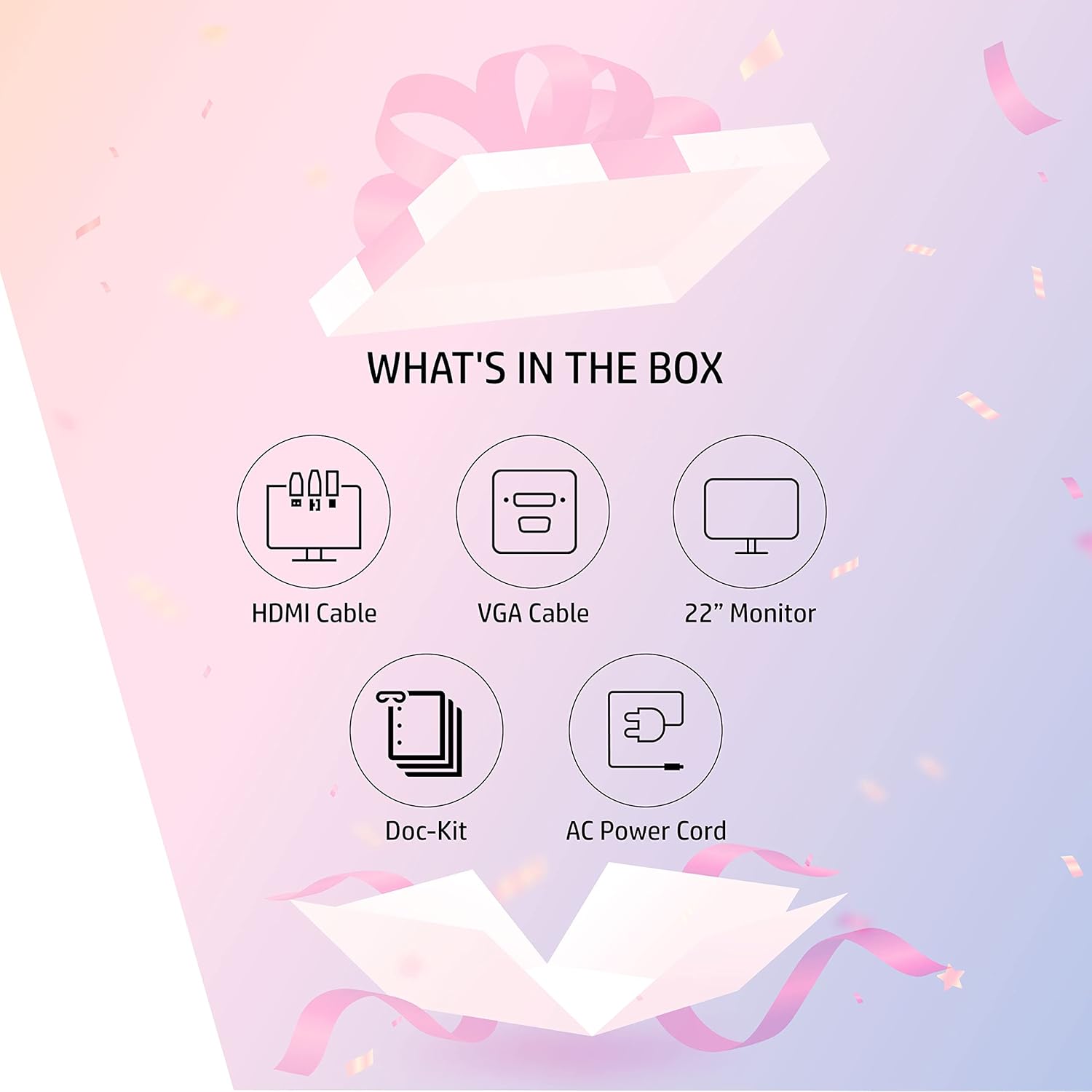 HP M22f 21.5-inch(54.6 cm) FHD Monitor Eye Safe Certified Full HD IPS 3-Sided Micro-Edge Monitor, 75Hz, AMD Free Sync with 1xVGA, 1xHDMI 1.4 Ports, 300 nits (Silver)