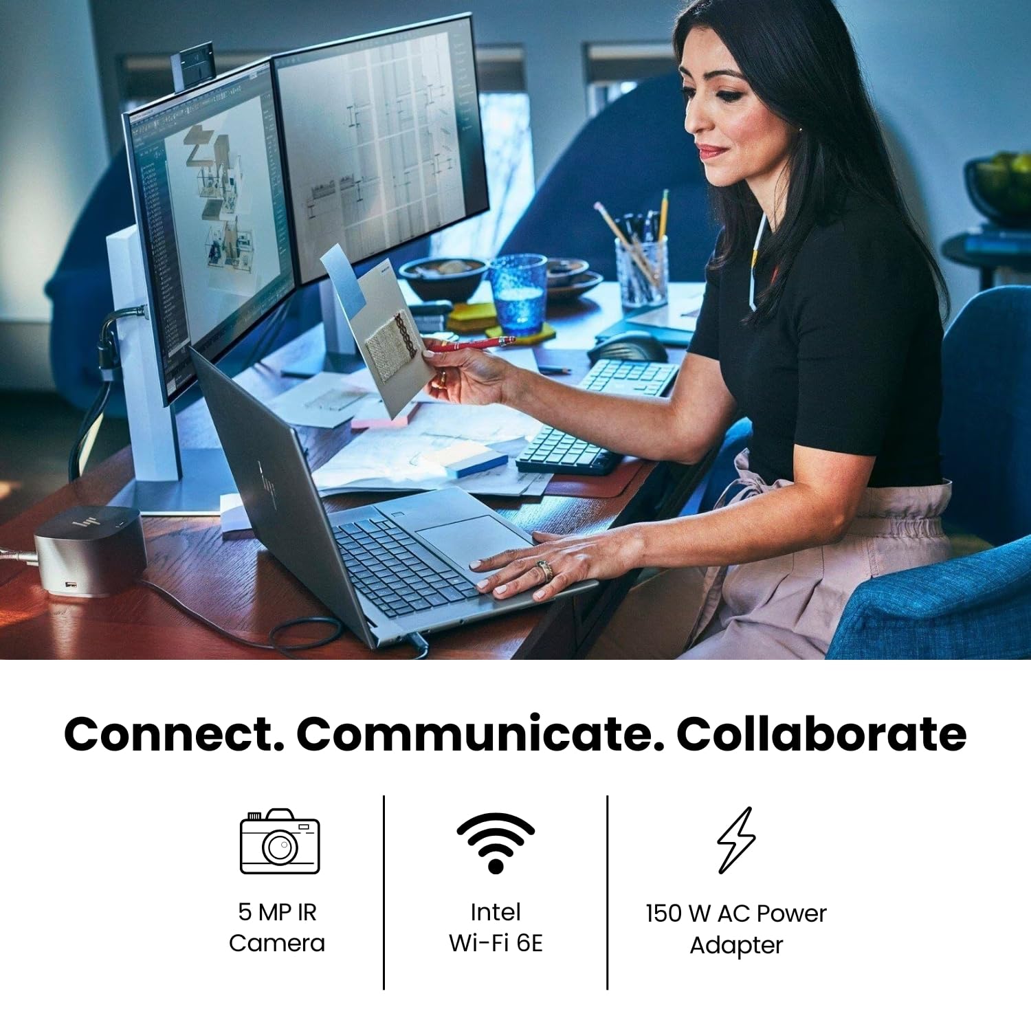 HP Laptop Ultra 7-155H, 32GB RAM, 1TB SSD, RTX 500 Ada 4GB, Win 11 Pro, 16" WUXGA, 5MP+IR Cam, Fingerprint, Backlit Keyboard, Wi-Fi 6E, BT 5.3, 3Y Warranty (A8WN2PT)