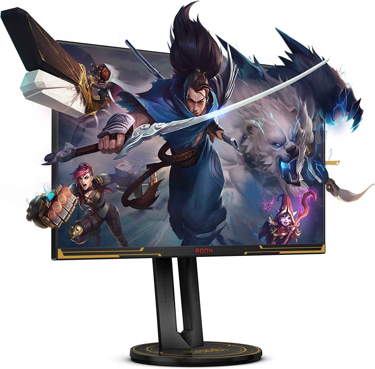 AOC Agon PRO AG275QXL 27 inch League of Legends Official Tournament Gaming Monitor, QHD 2560 x 1440 Px, 170Hz 1ms Response Time, G-SYNC Compatible, Adjustable-Height, PS5 Xbox Switch, Black