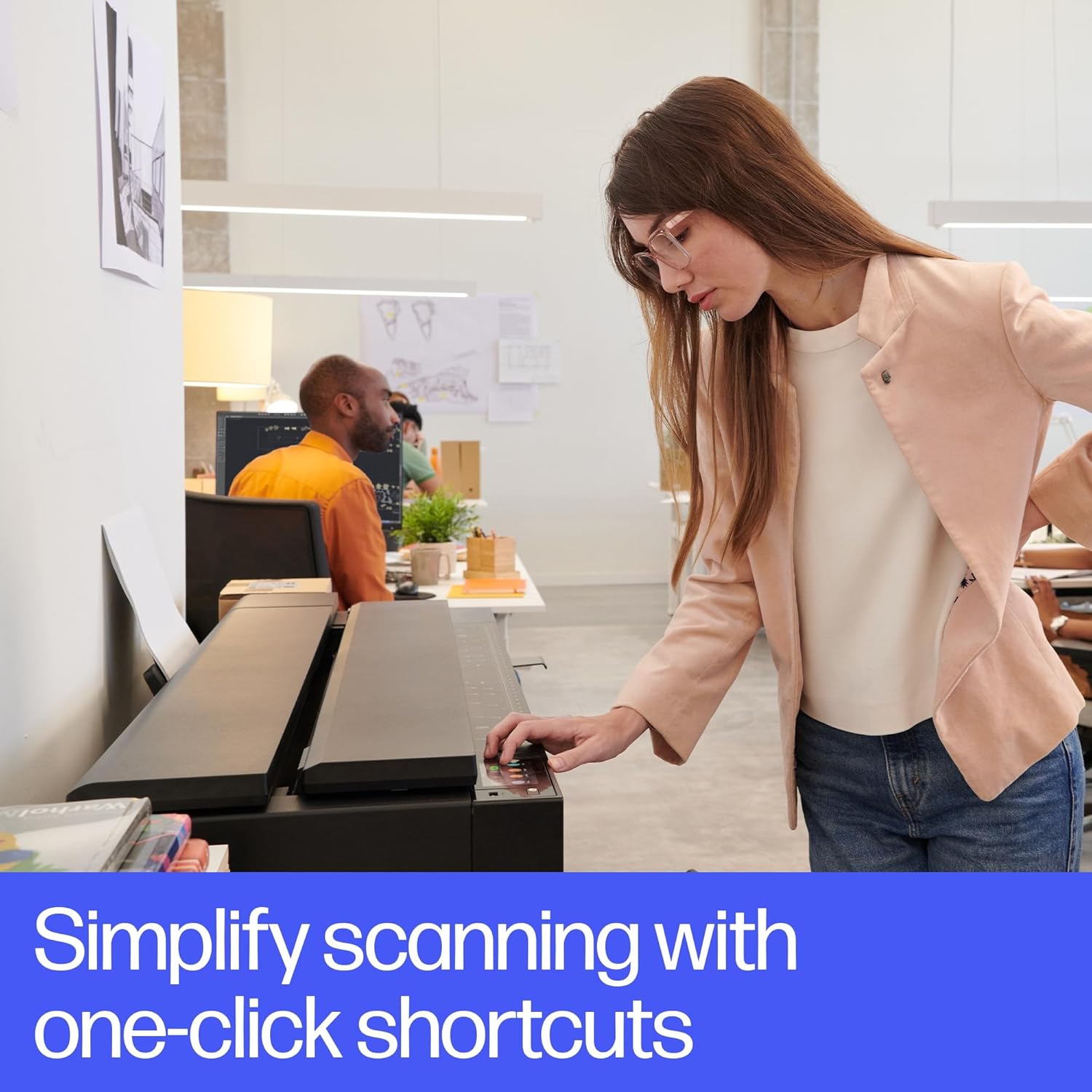 HP DesignJet T850 36-inch (2Y9H2A), Large Format Multifunction Printer, Plotter, Front-Loading Scan, Standard A4-A0, 90 A0 Prints/Hour, Wi-Fi, Ethernet, 2-Year Warranty, HP Click, Black