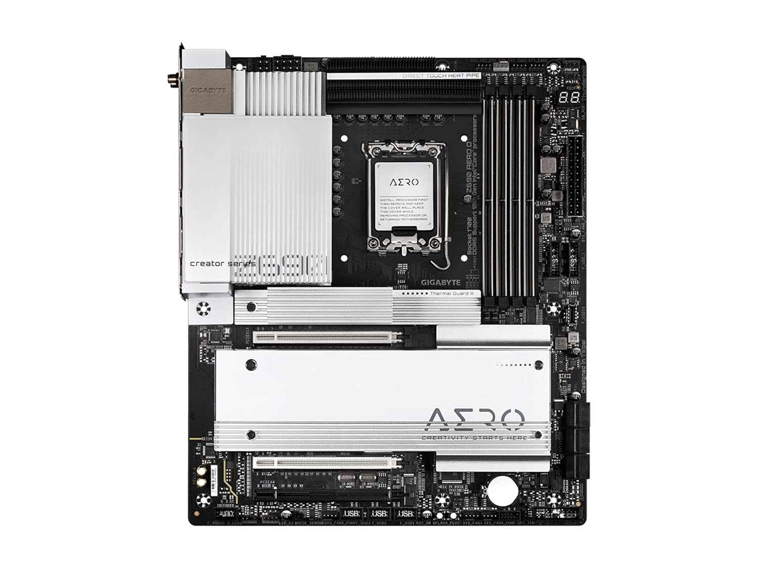 GIGABYTE Z690 AERO D (LGA 1700/ Intel Z690/ ATX/ DDR5/ Quad M.2/ PCIe 5.0/ USB 3.2 Gen2X2 Type-C/ WiFi 6/ AQUANTIA 10GbE LAN/ Motherboard)