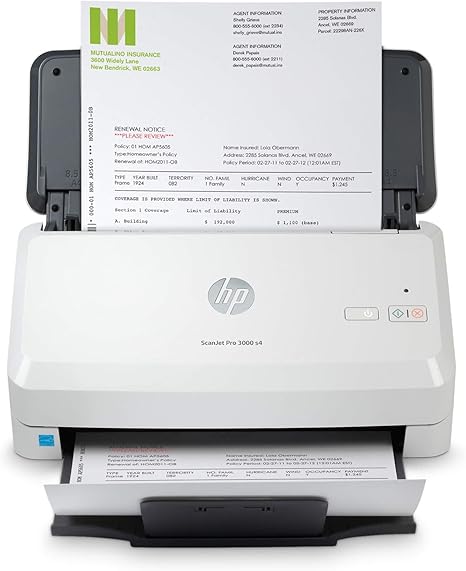 HP ScanJet Pro 3000 s4 Sheet-Feed Scanner (6FW07A), Light Grey, Small - Zapnet.in