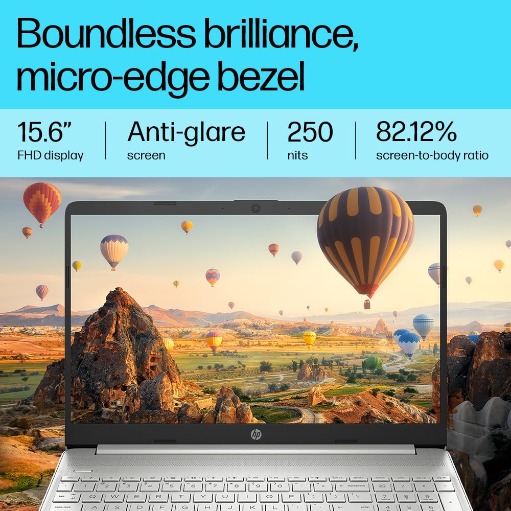 HP 15s 12th Gen Intel Core i3-1215U,15.6inch(39.6cm), FHD,Anti-Glare,8GB RAM,512GB SSD,Intel UHD Graphics,Dual Speakers(Win11,MSO2021,Silver,1.69Kg), 15s-FQ5185tu