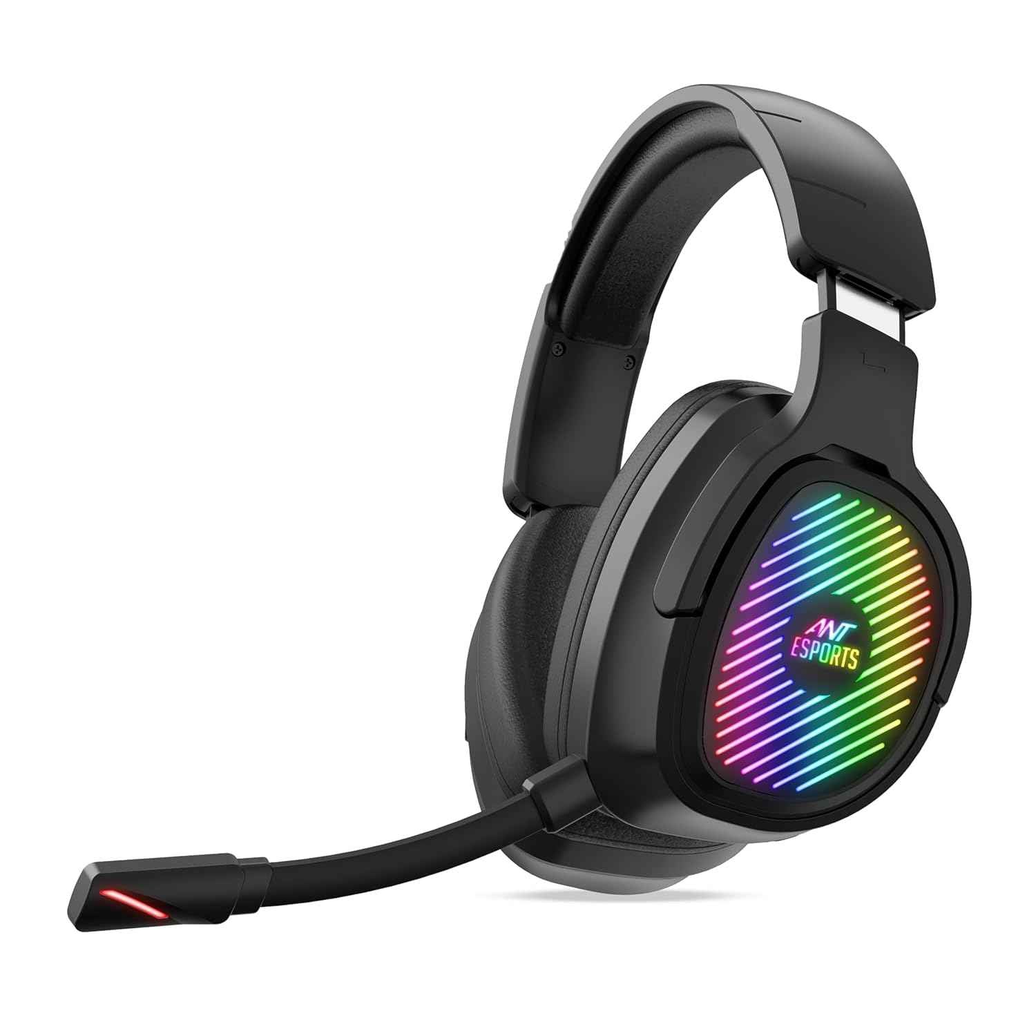 Ant Esports Stealth 10 Smartchoice Wireless Gaming Headset, 2.4GHz & BT 5.4 Connectivity, Noise Cancelling Mic RGB Lighting 50mm Drivers, 35Hr Battery, Low Latency Audio, Multi-Platform PC PS5 PS4 Mac