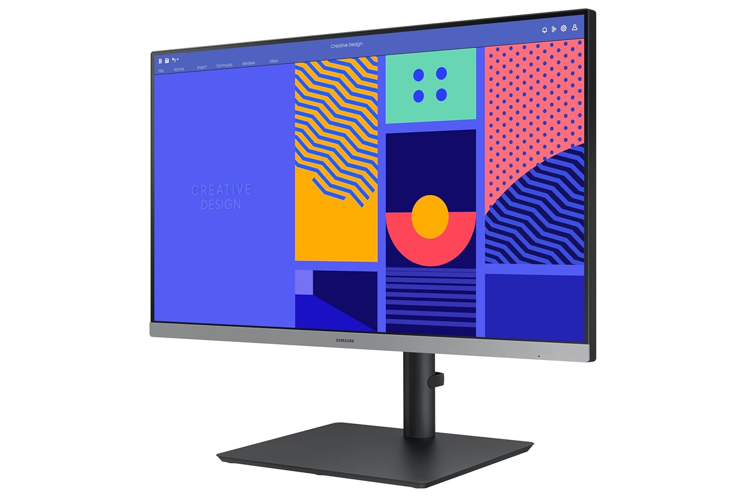 Samsung 24-inch Full HD IPS Panel, 1920x1080, 100 Hz, Height Adjustable Stand, Eye Saver Mode & Flicker Free Monitor, AMD FreeSync, Response Time 4 ms, D-Sub, DP, HDMI, USB Hub (LS24C430GAWXXL, Black)
