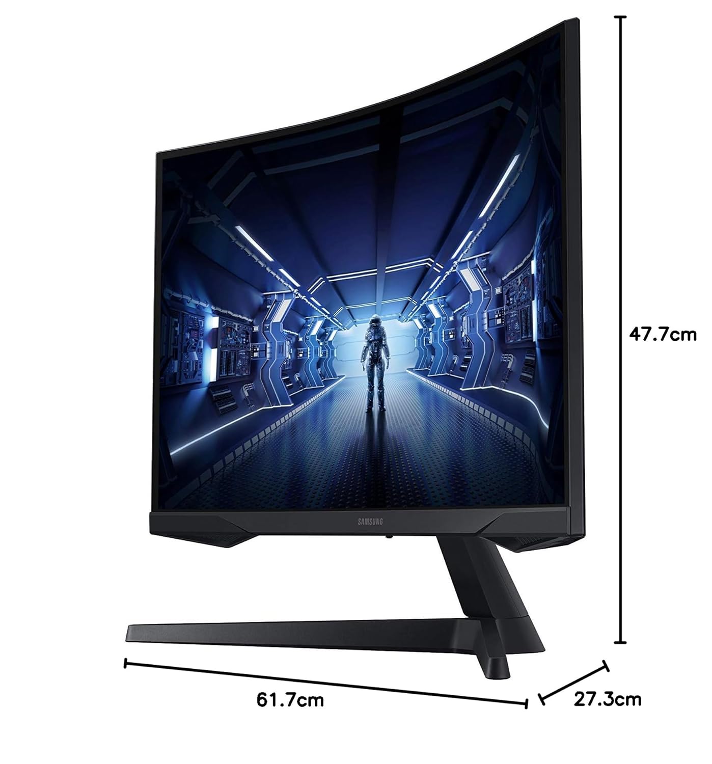 Samsung 27-inch(68.46cm) Odyssey G5 Gaming, Ultra WQHD, 144 Hz, 1ms, 1000R Curved Monitor, QLED, AMD FreeSync Premium (LC27G55TQWWXXL, Black)