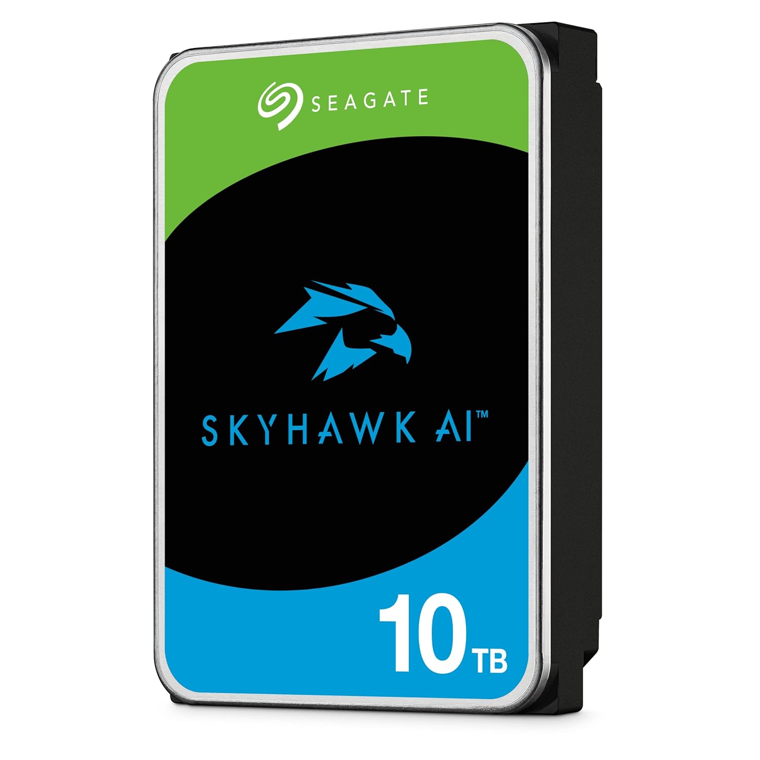 Seagate Skyhawk AI 10 TB Video Internal Hard Drive HDD – 3.5 Inch SATA 6 Gb/s 256 MB Cache for DVR NVR Security Camera System with 3-Years Data Recovery Services (ST10000VE001)
