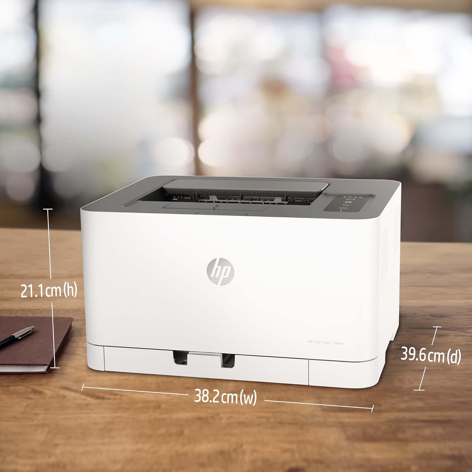 HP Colour Laser 150Nw Wireless Color Laser Printer with Built-in Ethernet and WiFi-Direct, Smallest Color Laser in Its Class, White - Zapnet.in