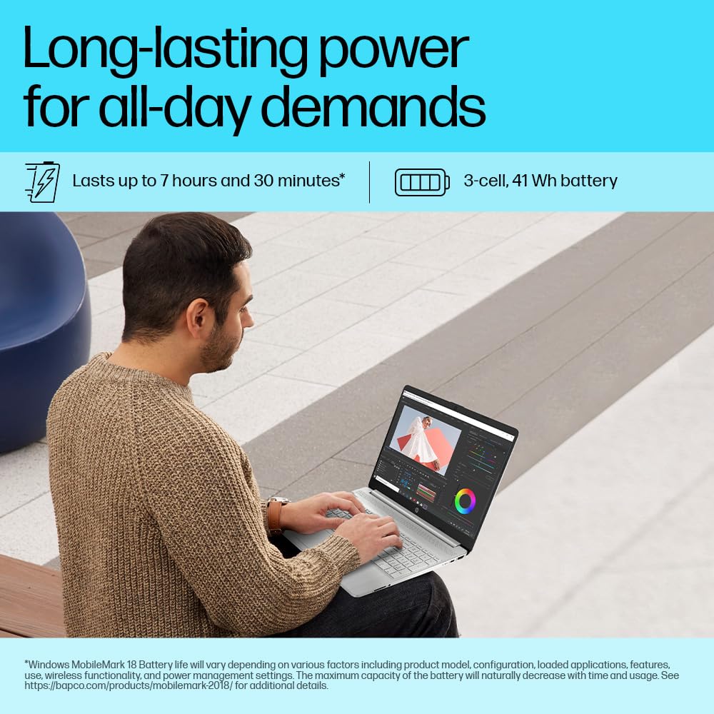 HP 15s 12th Gen Intel Core i3-1215U,15.6inch(39.6cm), FHD,Anti-Glare,8GB RAM,512GB SSD,Intel UHD Graphics,Dual Speakers(Win11,MSO2021,Silver,1.69Kg), 15s-FQ5185tu