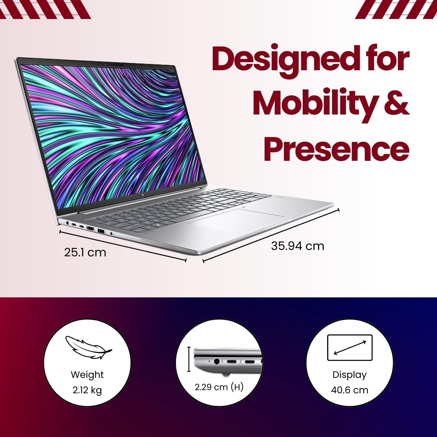 HP Laptop Ultra 7-155H, 16GB RAM, 1TB SSD, RTX 1000 Ada 6GB, Win 11 Pro, 16" WUXGA, 5MP+IR Cam, Fingerprint Sensor, Backlit Keyboard, Wi-Fi 6E, BT 5.3, 3-Year Warranty (A8WN1PT)
