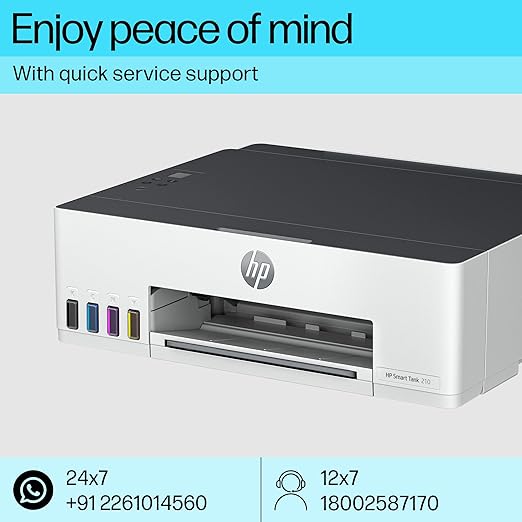 HP Smart Tank 210 Single Function WiFi Colour Printer (Upto 8K Black and 6000 Colour Pages - Zapnet.in