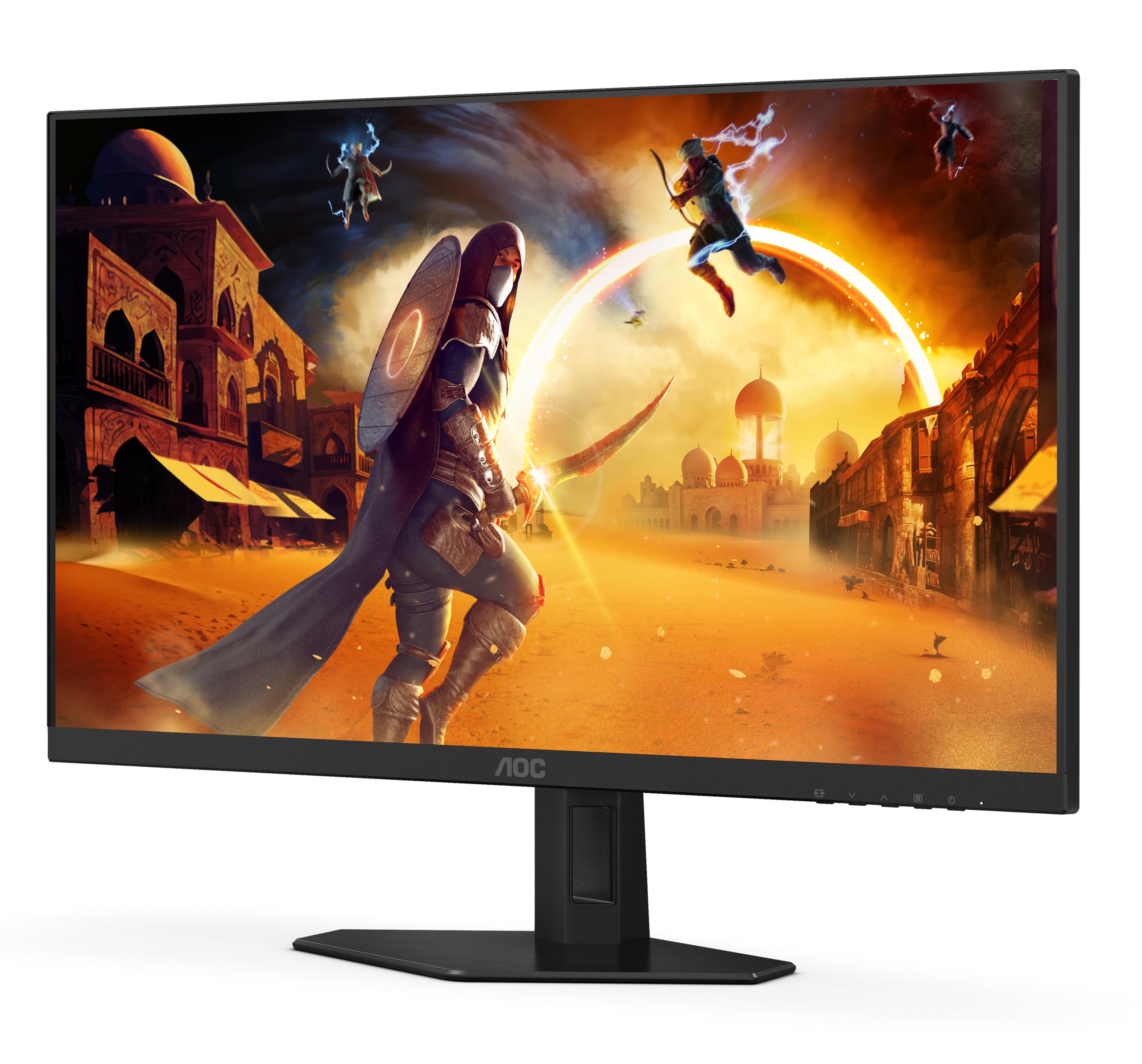 AOC 27G4 27" Gaming Monitor FHD Fast IPS, 180Hz Refresh Rate, Wide Color Gamut-sRGB 126%, HDR10, 1.0ms MPRT, G-Sync Compatible, HDMI 2.0and Display Port for Gaming, Height Adjustable Stand