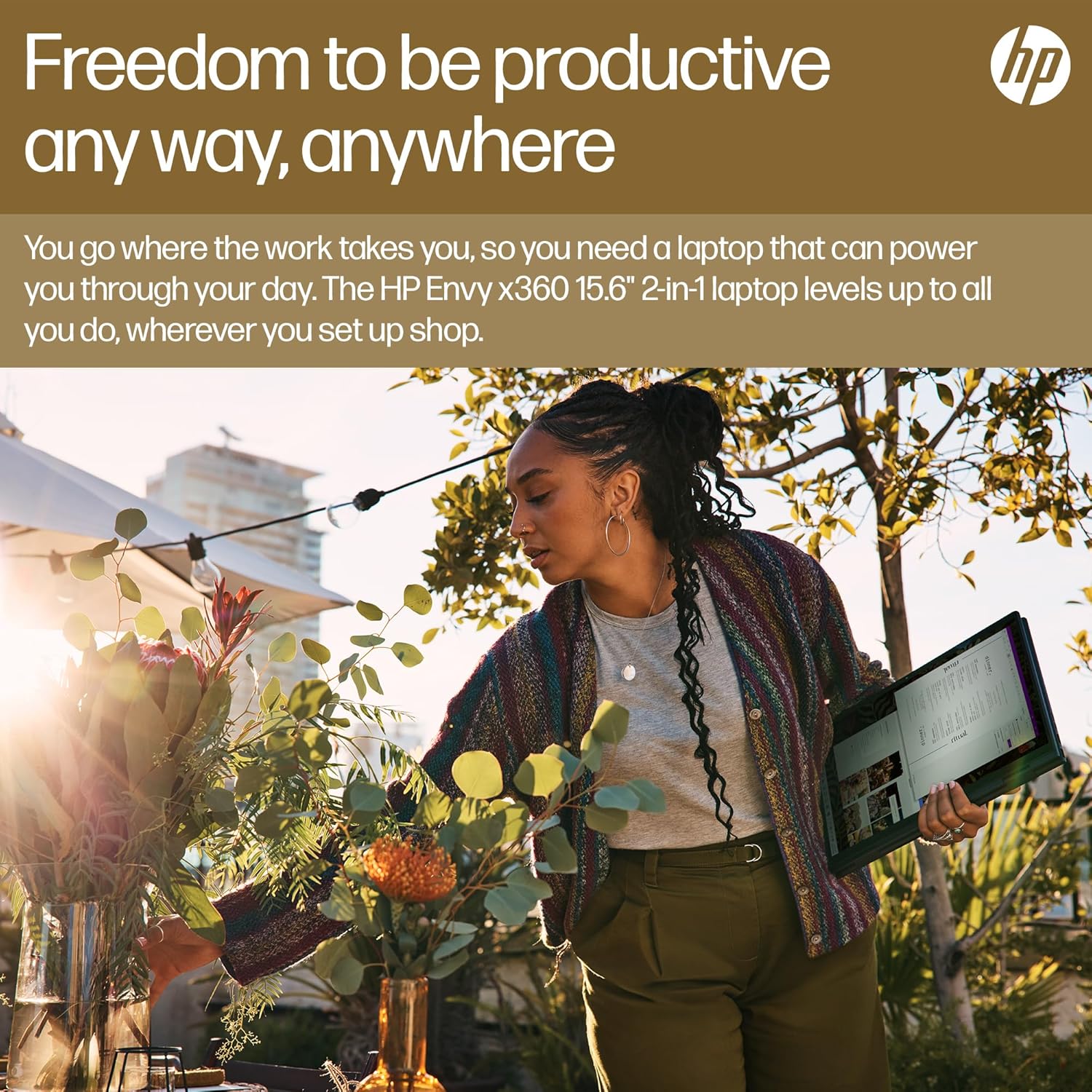 HP Envy x360, AMD Ryzen 5 7530U, 8GB LPDDR5, 512GB SSD, (Win11, Office21, Black, Pen, 1.82 kg),Touchscreen, 15.6-inch (39.6cm) FHD Laptop, AMD Radeon graphics, 5MP IR camera, Backlit KB, B&O, fh0014AU