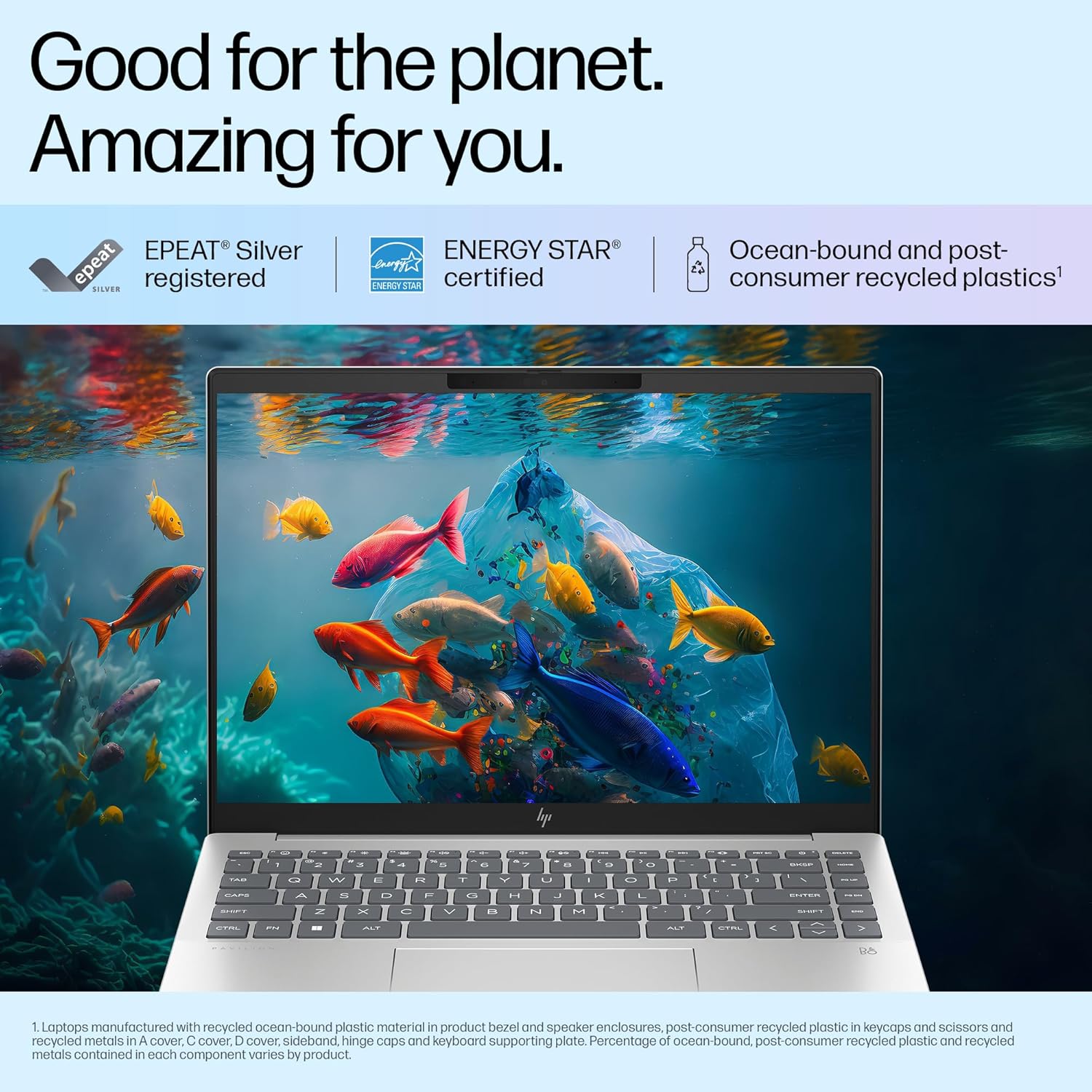 HP Pavilion Plus, 13th Gen Intel Core i5-1335U, 16GB DDR5, 512GB SSD, (Win11, Office21, Silver, 1.44 kg),IPS, Anti-glare, 14-inch (35.6cm) WUXGA Laptop, Intel Iris Xe graphics, 5MP IR camera, ew0116TU