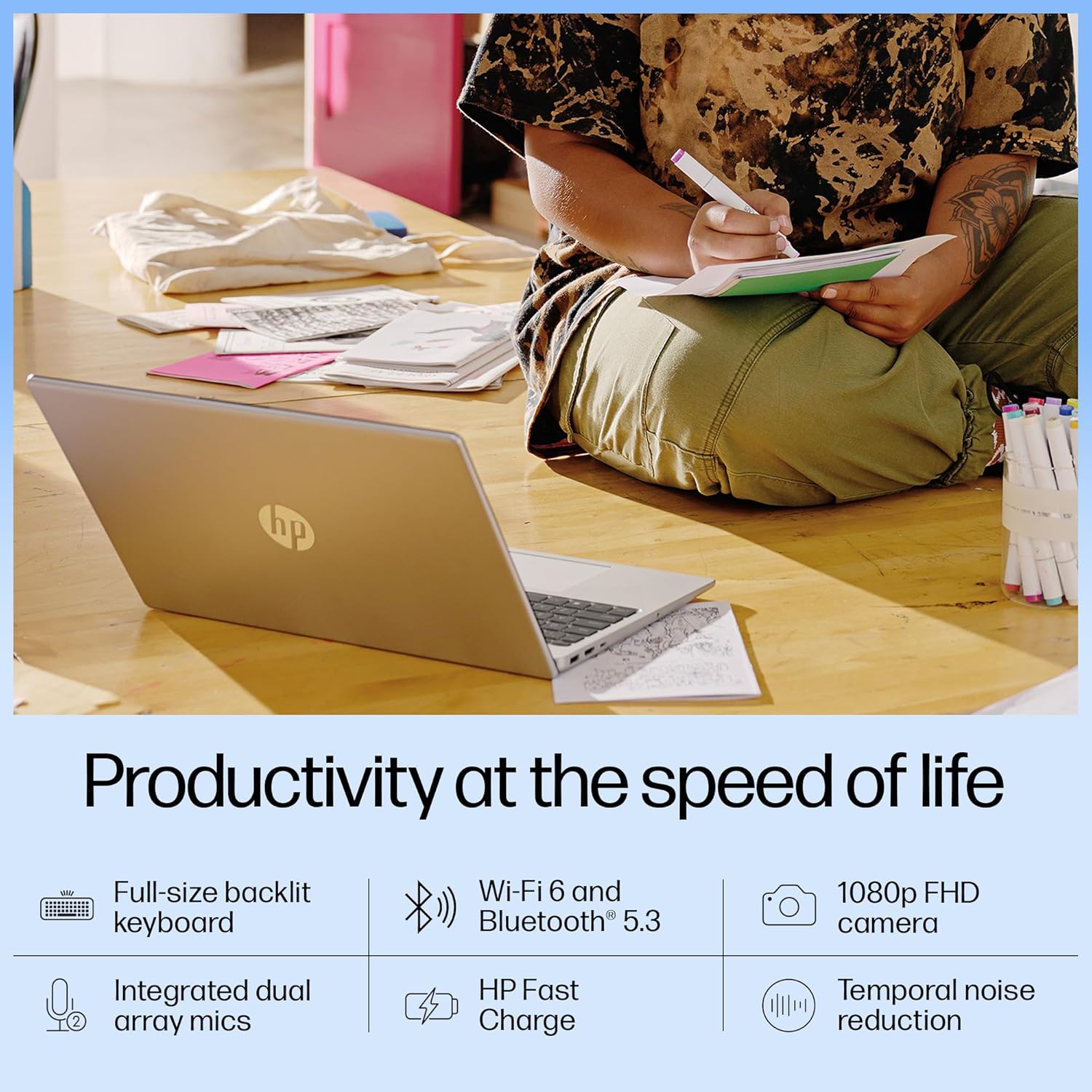 HP 15 AI Laptop, Intel Core Ultra 5 125H, 12 Tops, 16GB DDR5, 512GB SSD (Win11, Office 21, Silver, 1.65kg) IPS, 15.6-inch(39.6cm), 300 nits, FHD, Intel Arc Graphics, Backlit KB, FHD Camera, fd1099TU