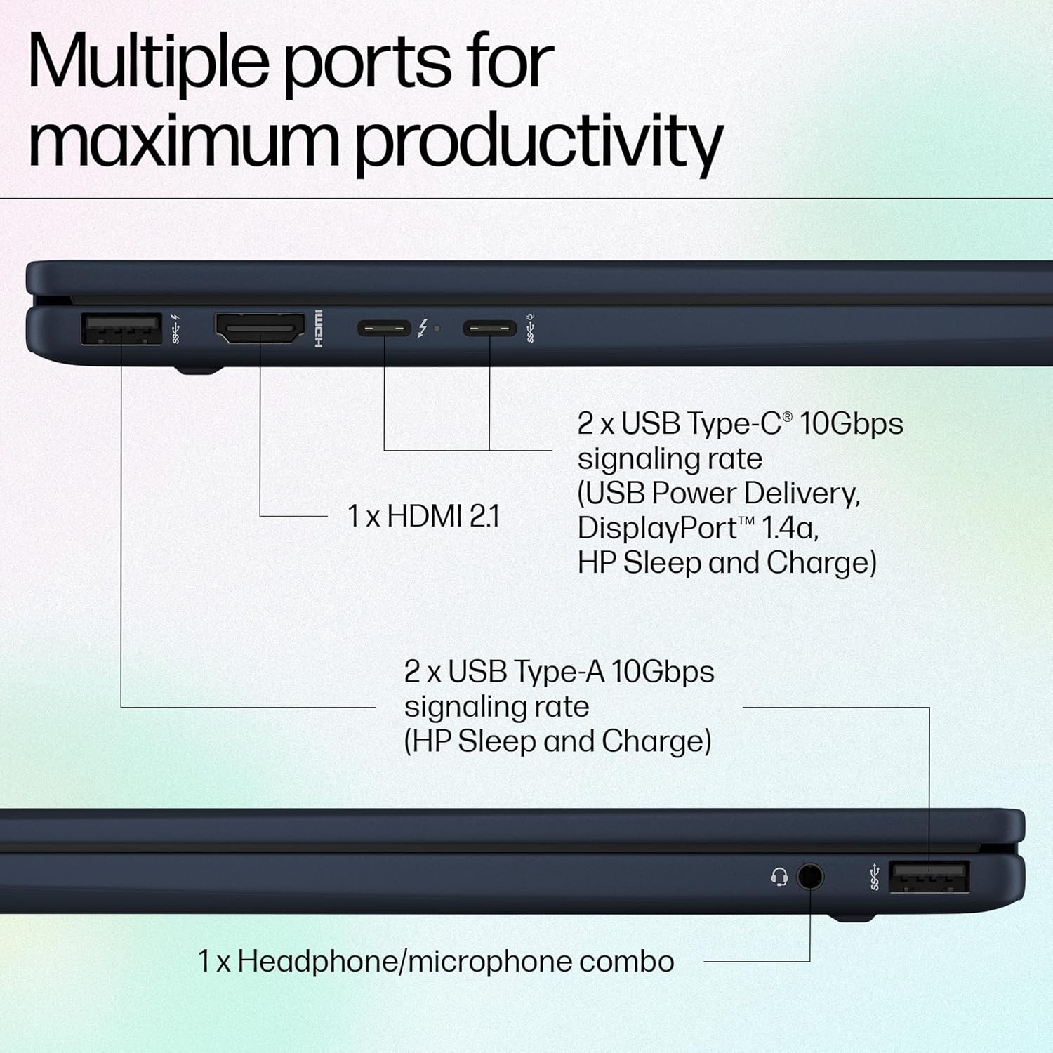 HP Envy x360 AI Laptop, Intel Core Ultra 5 125U, 12 TOPS, 16GB LPDDR5, 512GB SSD, (Win11, Office21, Blue, 1.44 kg) Touchscreen, 3K, OLED, 14-inch (35.6cm), Integrated graphics, 5MP IR camera, fc0078TU