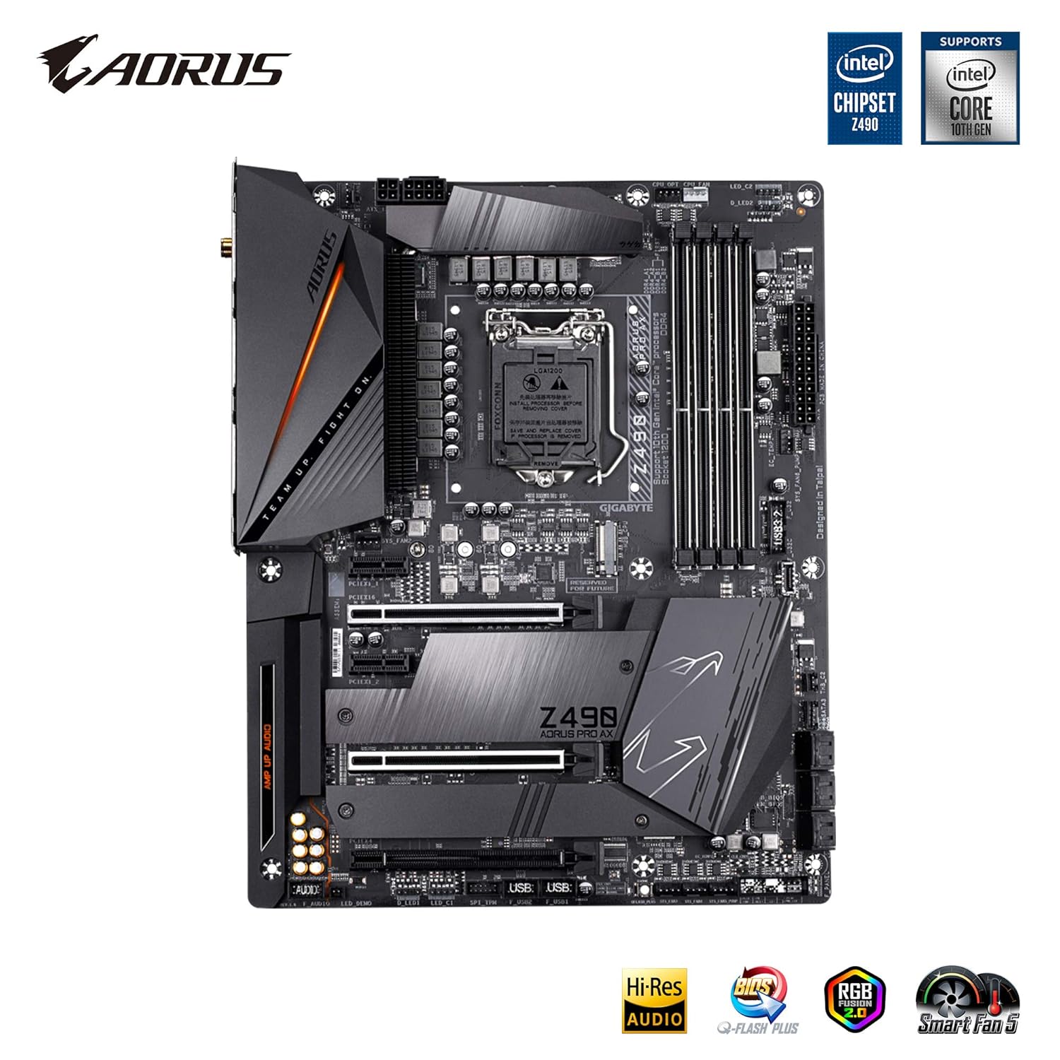 GIGABYTE Z490 AORUS PRO AX with Direct 12 Phases Digital VRM Design, Intel Wi-Fi 6 802.11ax, Intel 2.5GbE LAN, RGB Fusion 2.0
