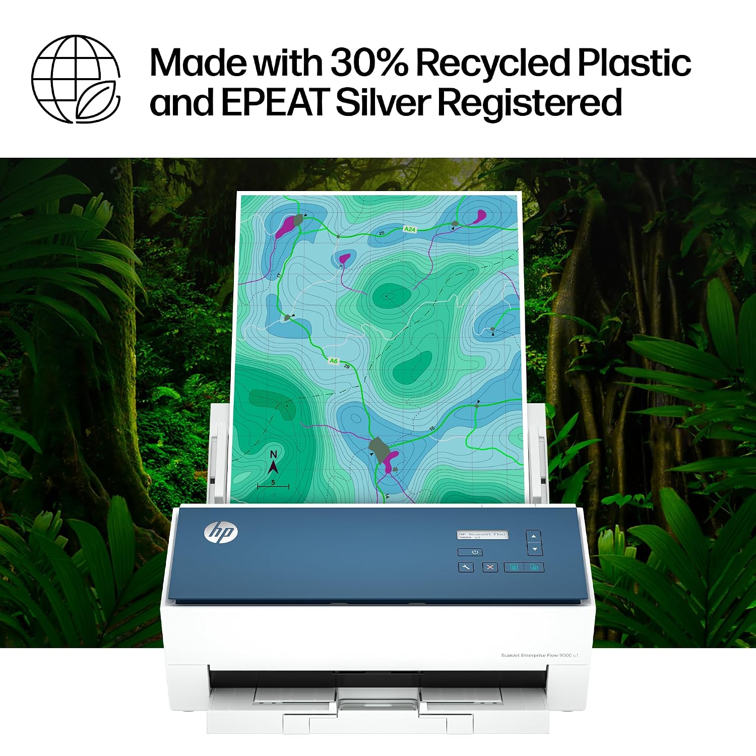 HP ScanJet Enterprise Flow 9000 s1, Fast 2-Sided Scanner with auto Document Feeder, Best for Office (8Q4W0A)