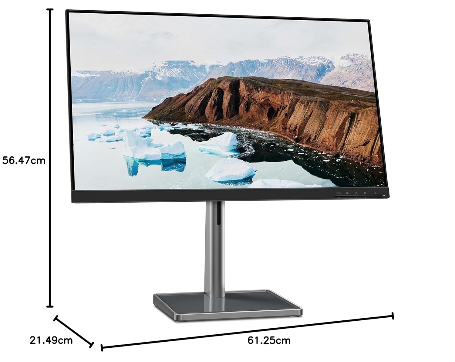Lenovo L-Series 27 inch (68.58cm) FHD IPS Monitor |16.7m Colors, AMD FreeSync, USB-C Port, 3Wx2 Speakers, HDMI, VGA, PD-45W, Tilt Swivel Pivot Height Adjust Stand for Home & Office, L27m-30 Black