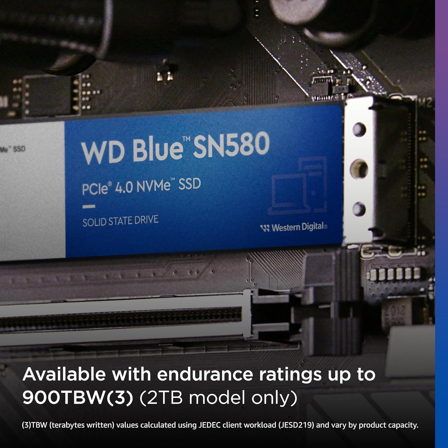 Western Digital Wd Blue Sn580 Pcie Gen 4 Nvme Ssd Internal Storage, 250Gb