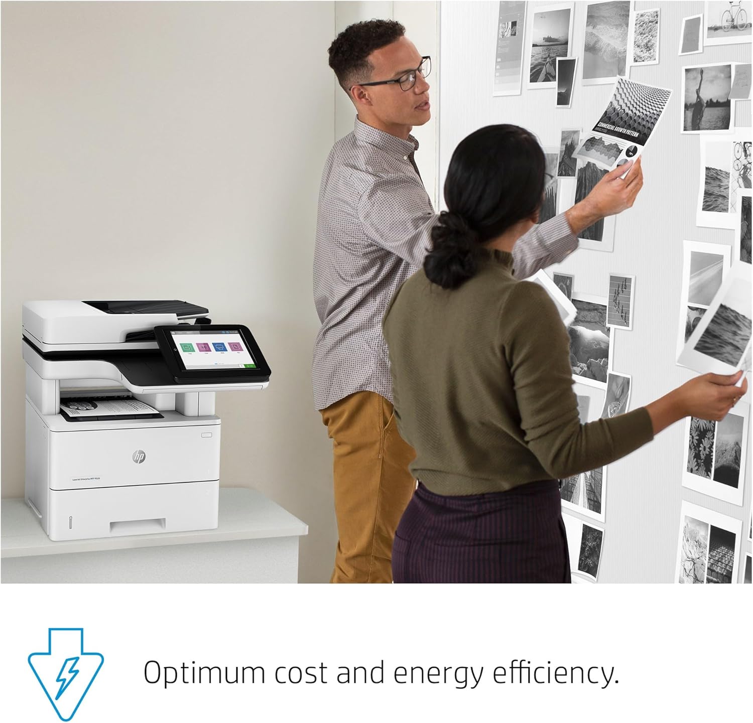 HP LaserJet Enterprise MFP M528dn Monochrome All-in-One Printer with built-in Ethernet & 2-sided printing (1PV64A), White
