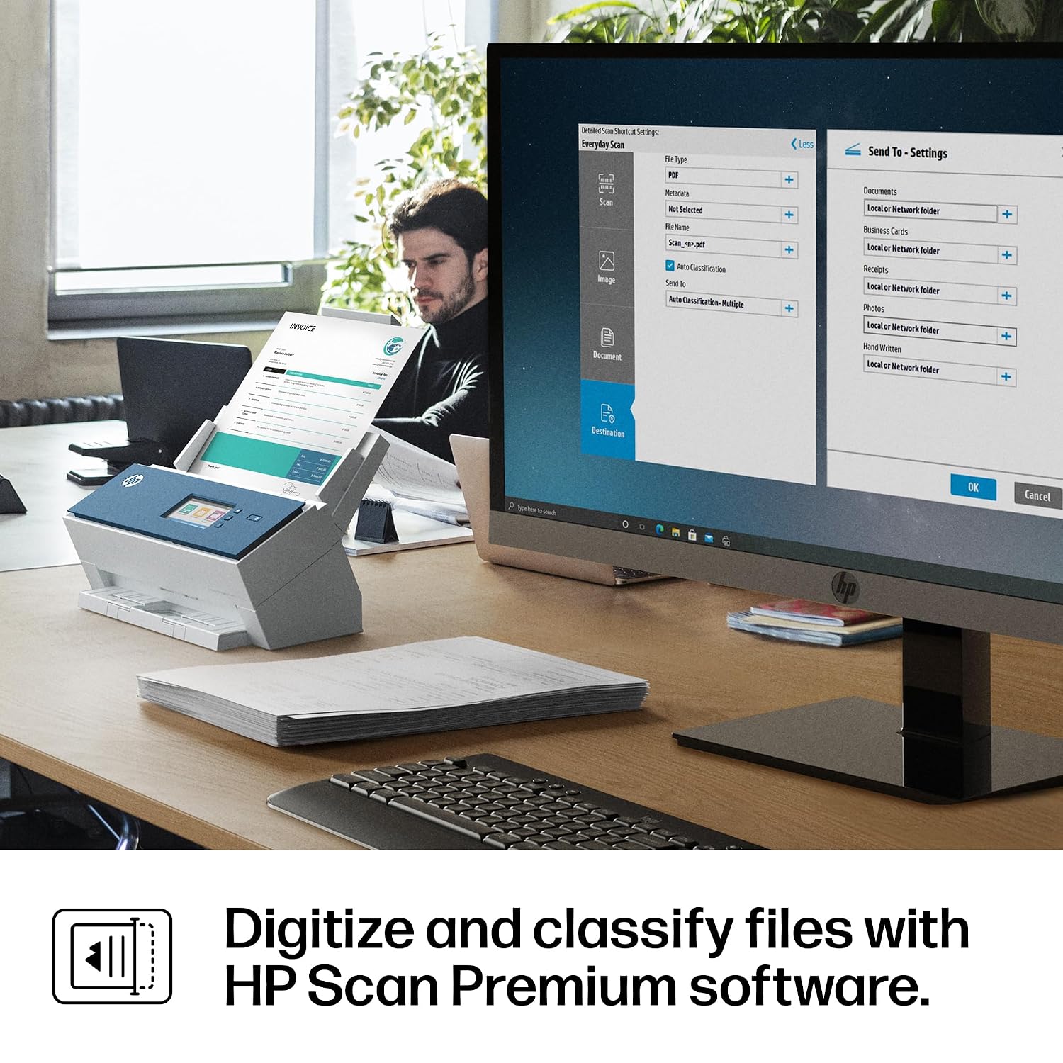 HP ScanJet Enterprise Flow N9000 sn1, Fast 2-Sided Scanner with auto Document Feeder, Best for Office (8Q4W1A)