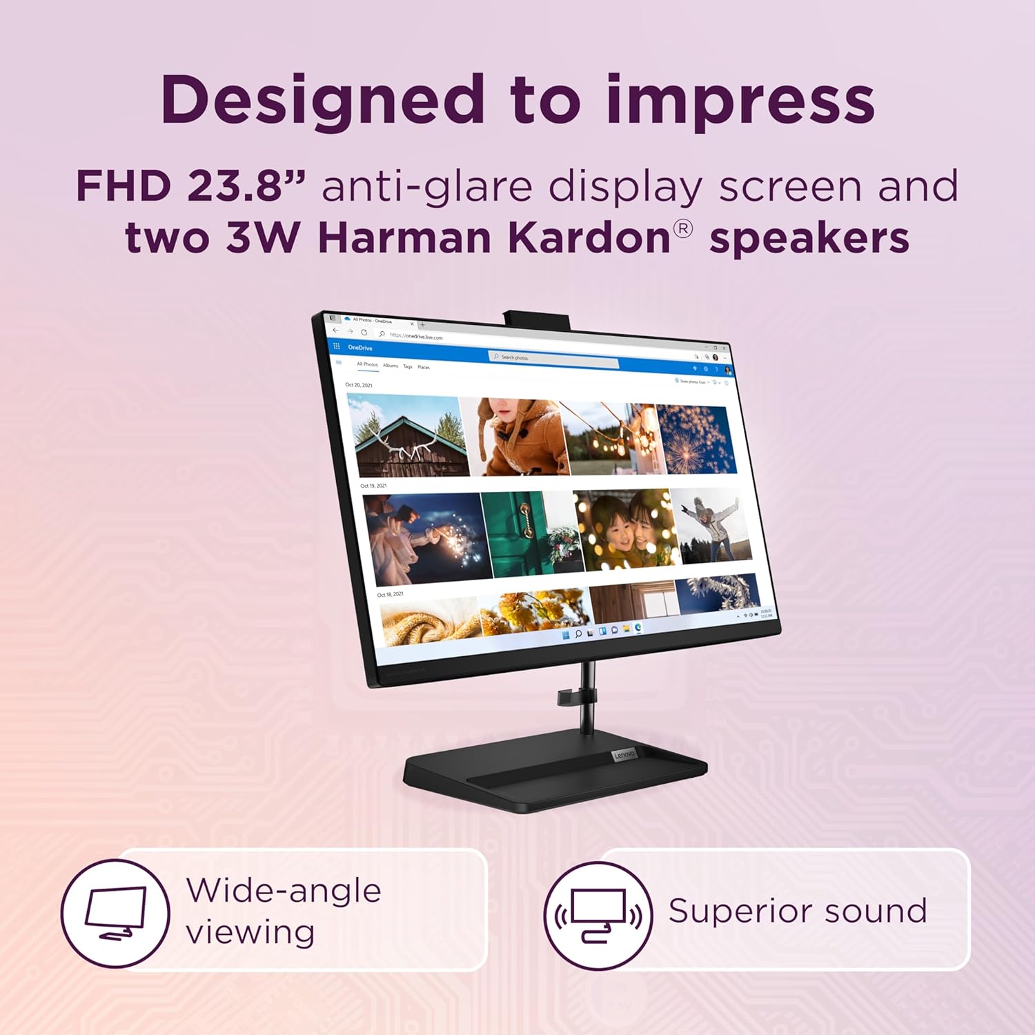 Lenovo IdeaCentre AIO 3 12th Gen Intel i5 23.8" FHD WVA 3-Side Edgeless All-in-One Desktop with Alexa Built-in (8GB/512GB SSD/Win11/MS Office 2021/IR Camera/Wireless Keyboard & Mouse) F0GH00MHIN