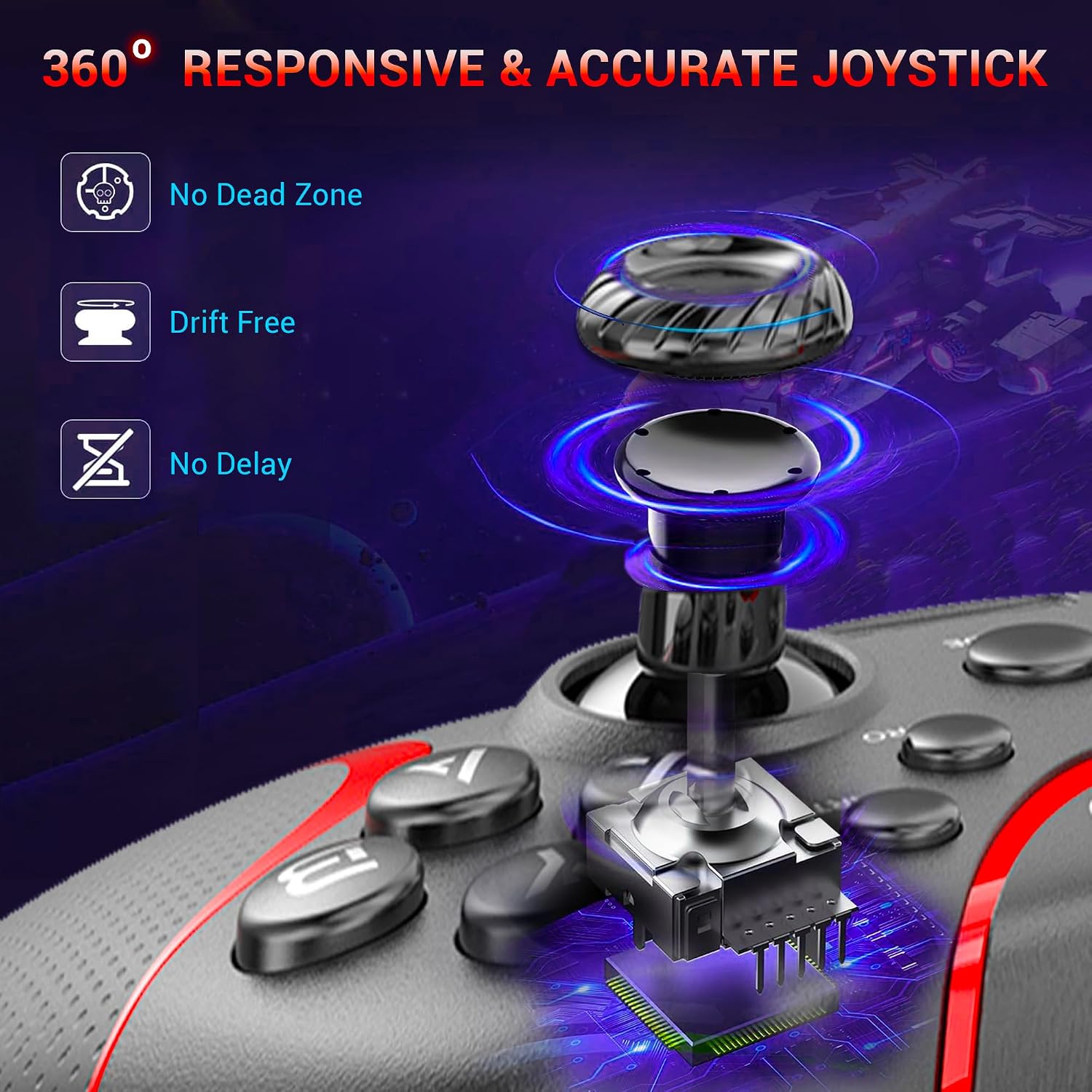 Ant Esports GPL200 Wired Gaming Controller Game Controller Joystick with Dual-Vibration Turbo and Trigger Buttons for Windows PC/ PS3/ Android TV Box(Black)
