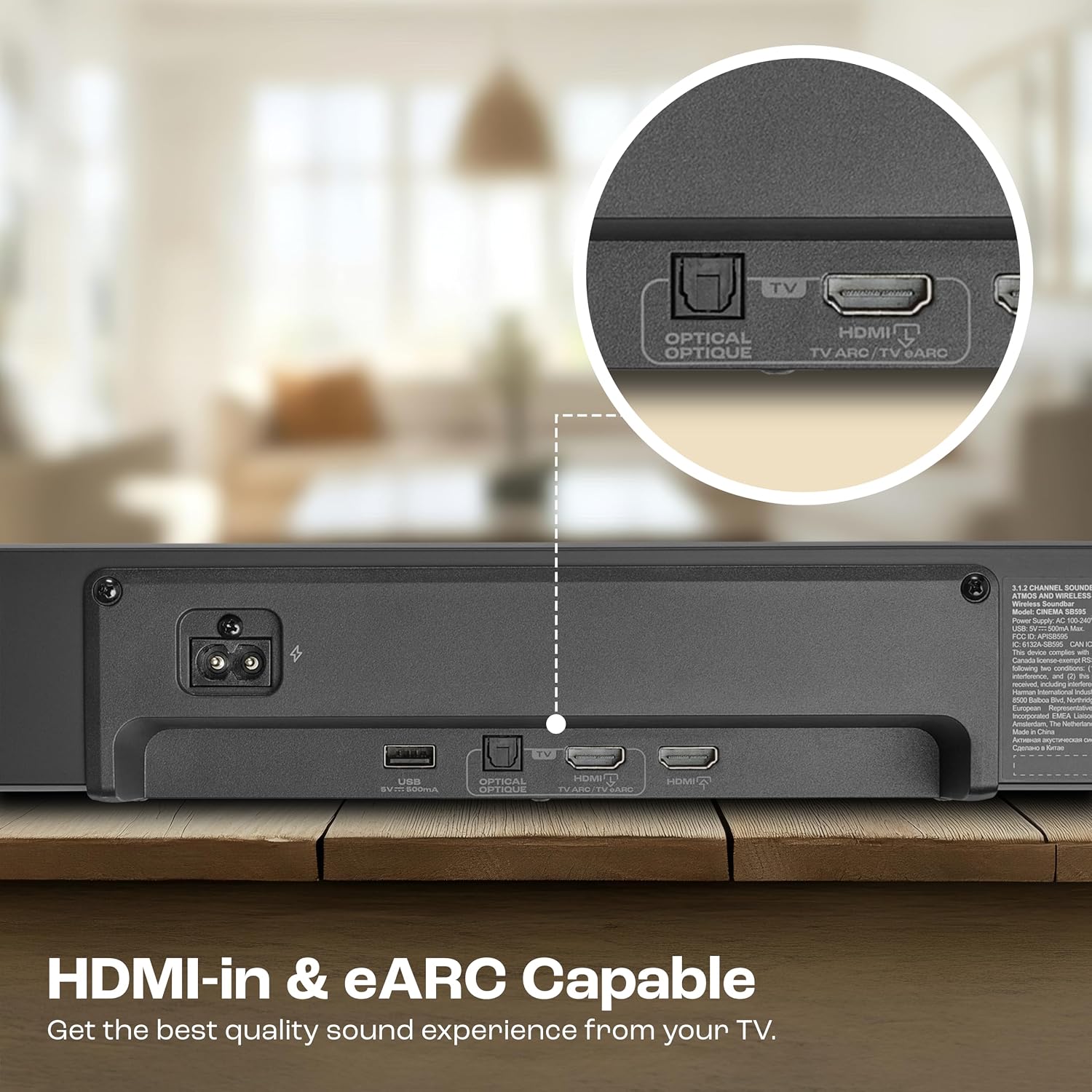 JBL New Launch Cinema SB595 5.1 (3.1.2) Channel Soundbar with True Dolby Atmos®, Wireless Subwoofer, HDMI eARC, Bluetooth Streaming, Centre Channel for Clear Dialogue, 440W
