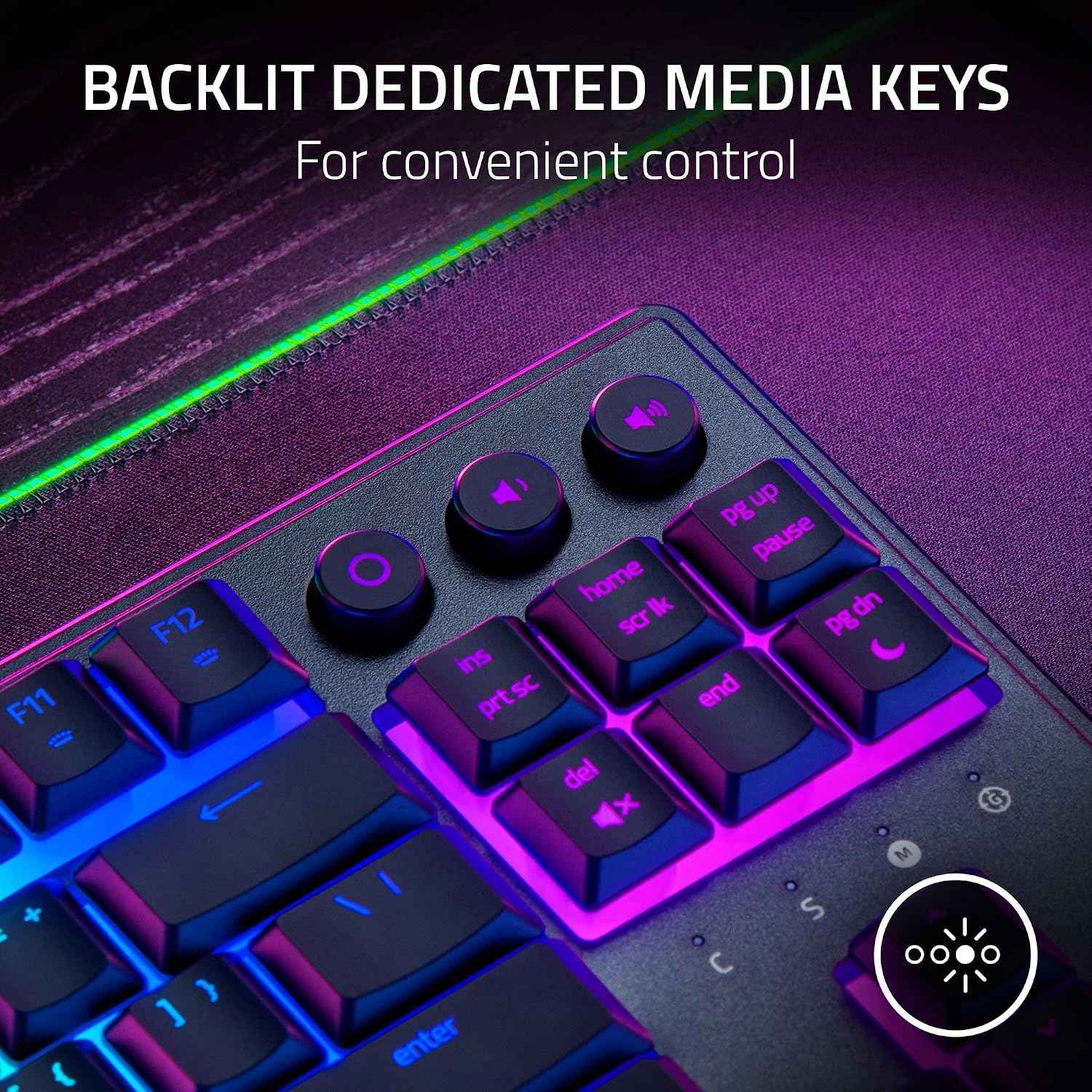 Razer Ornata V3 Tenkeyless - Low Profile Gaming Mechanical Membrane Wired Keyboard-Black-RZ03-04880100-R3M1