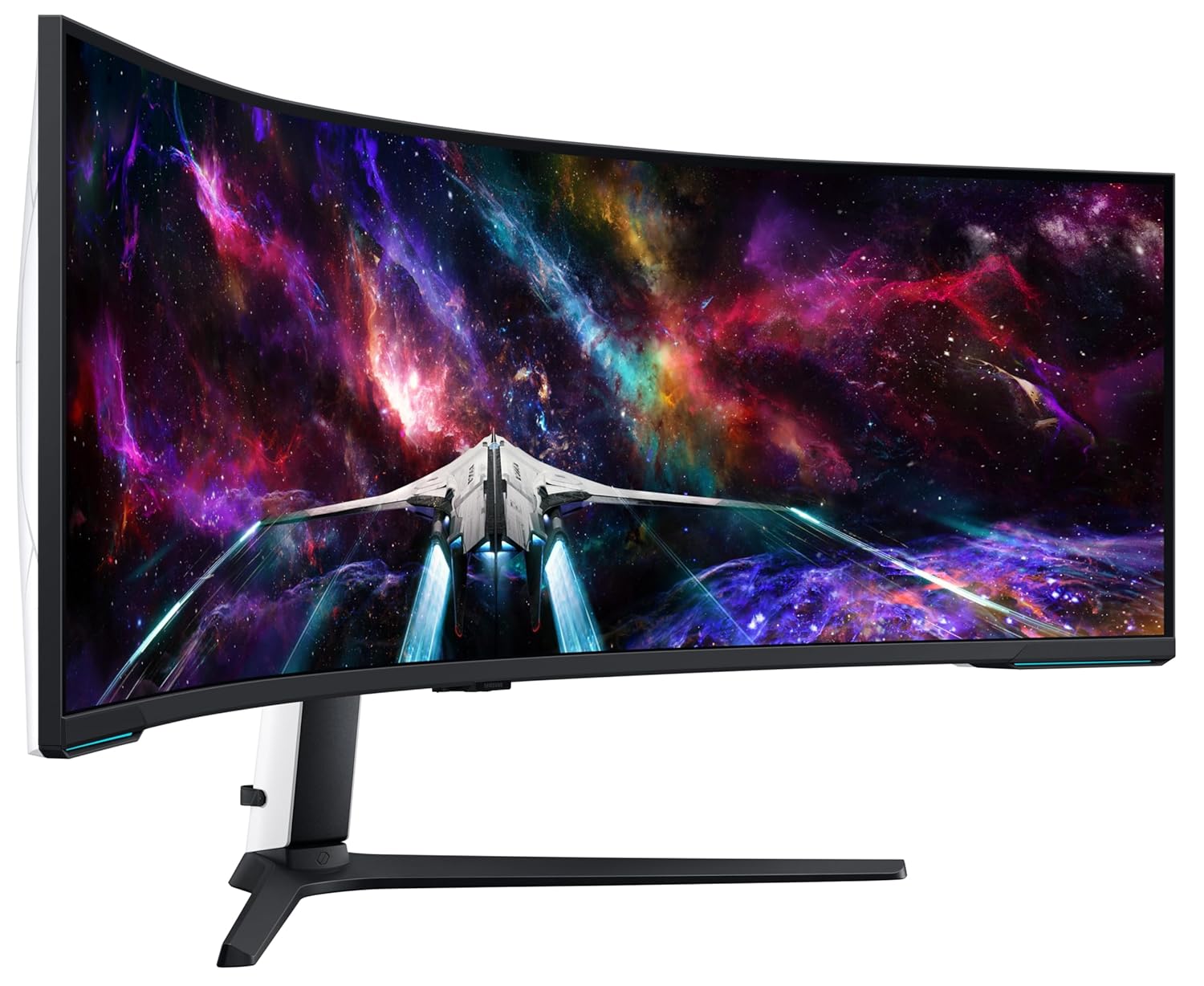 Samsung Odyssey Neo G9 57-inch(145 cm) Dual UHD 7680 x 2160 1000R Curved VA Gaming Monitor, 240Hz, 1ms, FreeSync Premium Pro, USB, DP 2.1, HDMI, HAS, Quantum Mini LED, HDR10+ (LS57CG950NWXXL, Black)